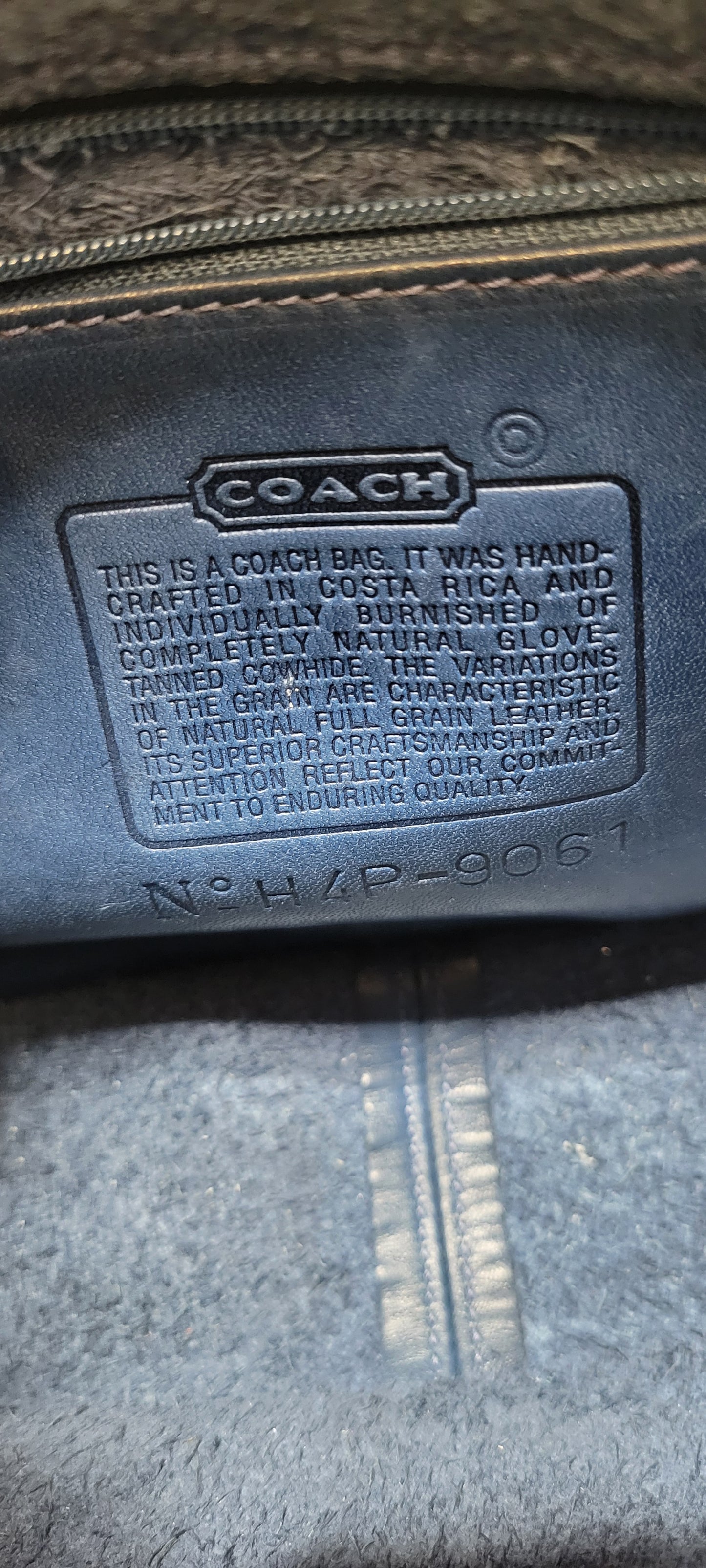 Vintage Coach Rambler Legacy Bag (Blue)
