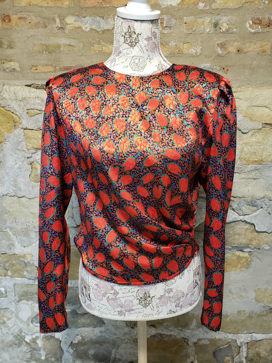Doncaster Vintage Multi-Color Blouse Sz M