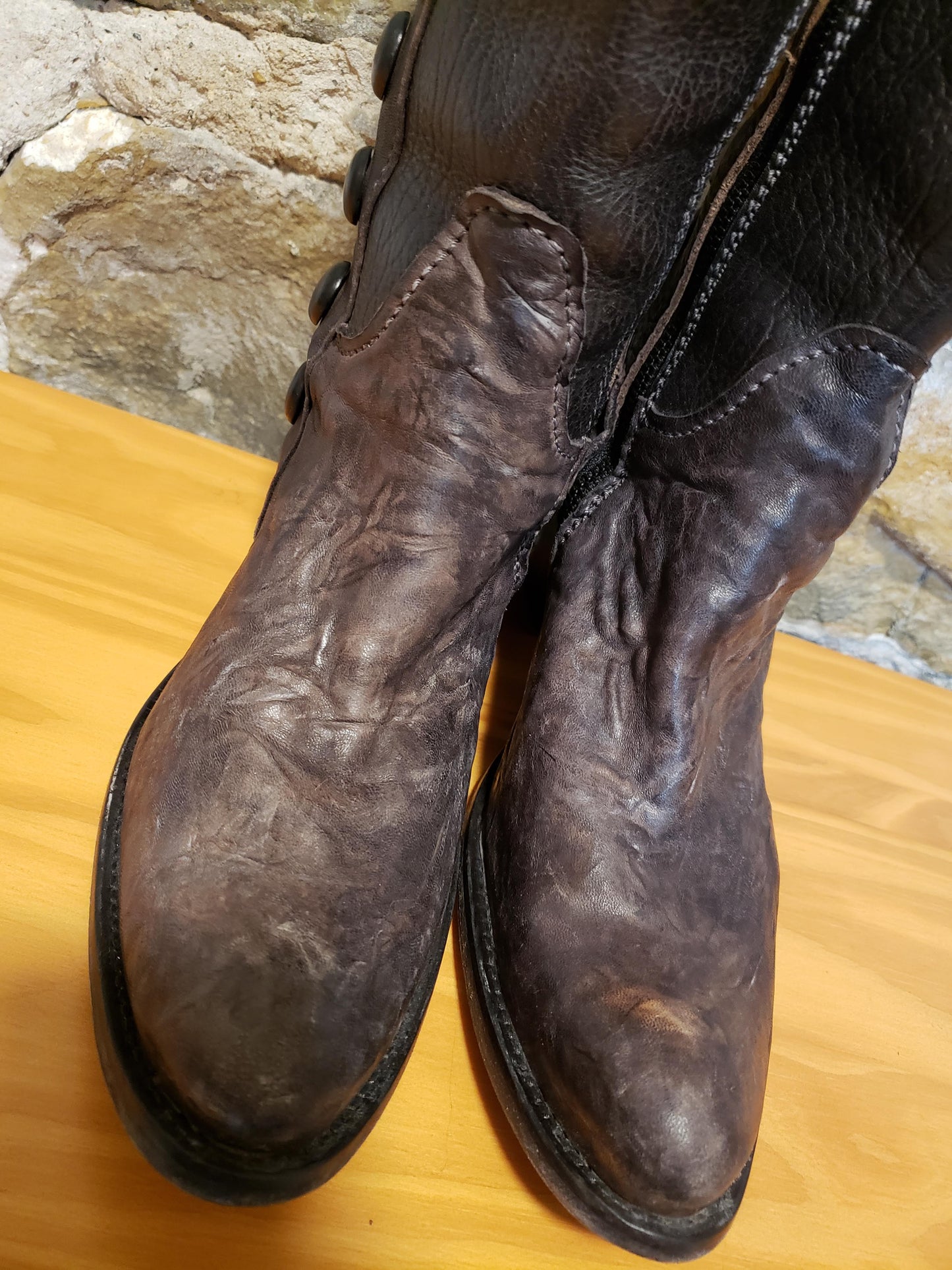 Primabase Brown Leather Boots Sz 41