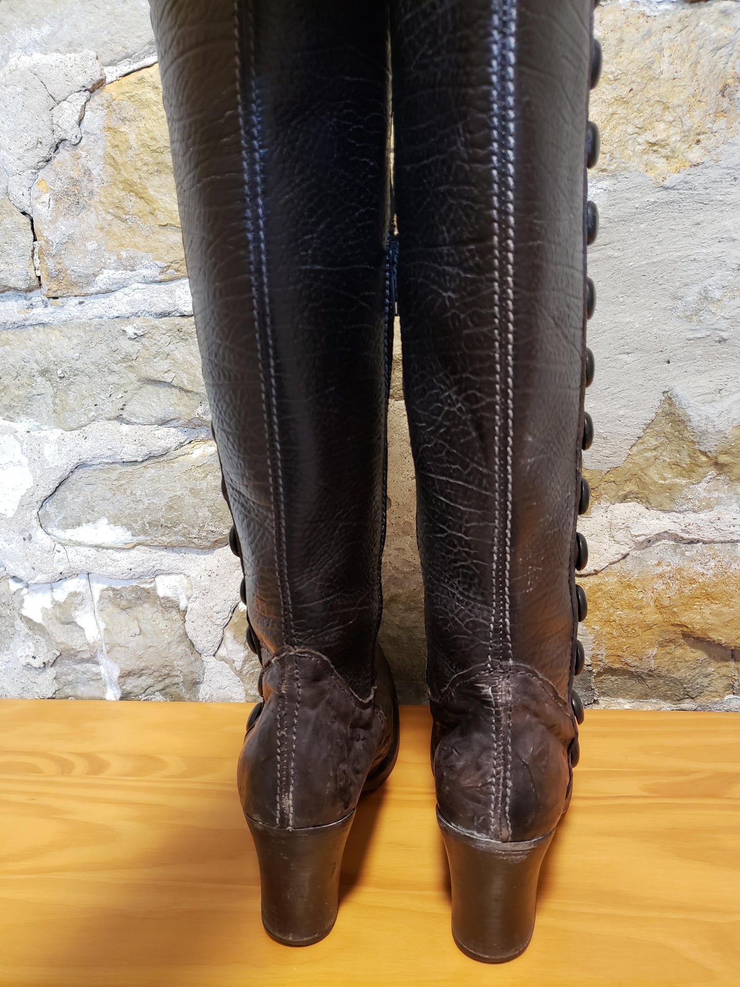 Primabase Brown Leather Boots Sz 41
