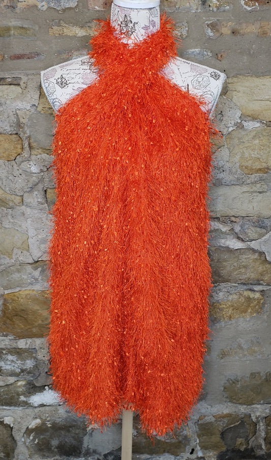 Zara Fringe Halter Mini Dress Sz M