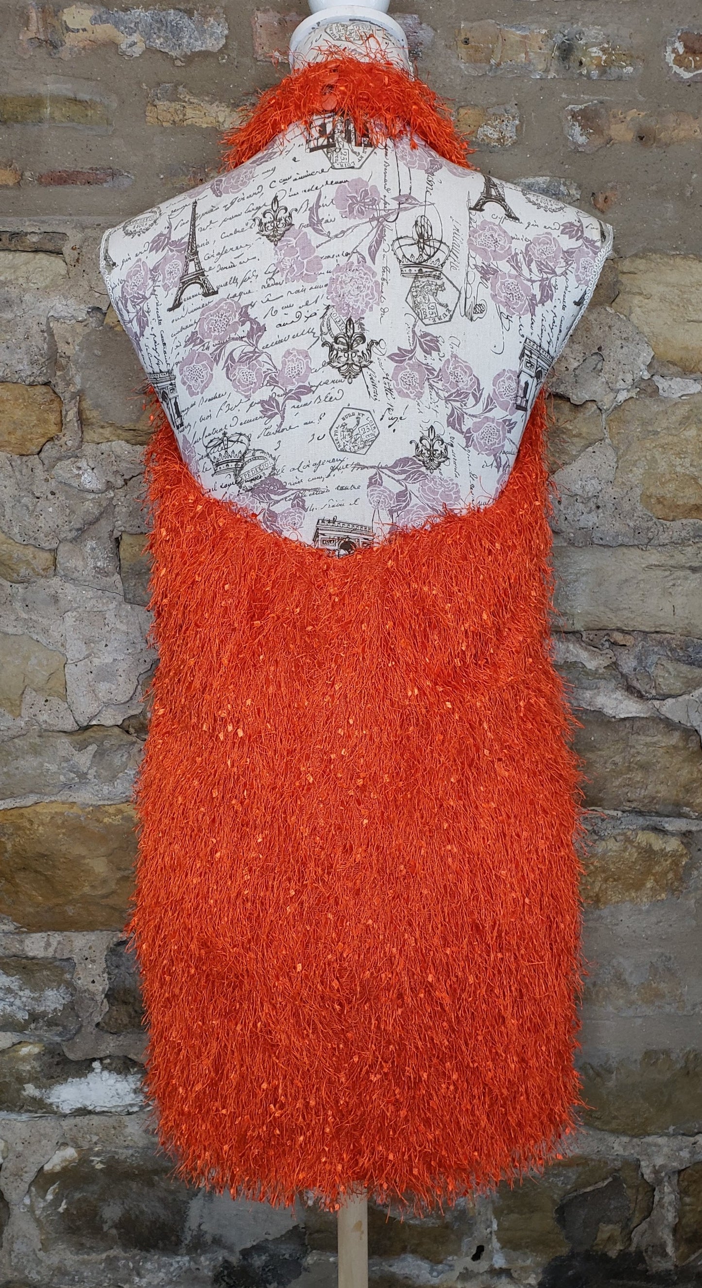 Zara Fringe Halter Mini Dress Sz M