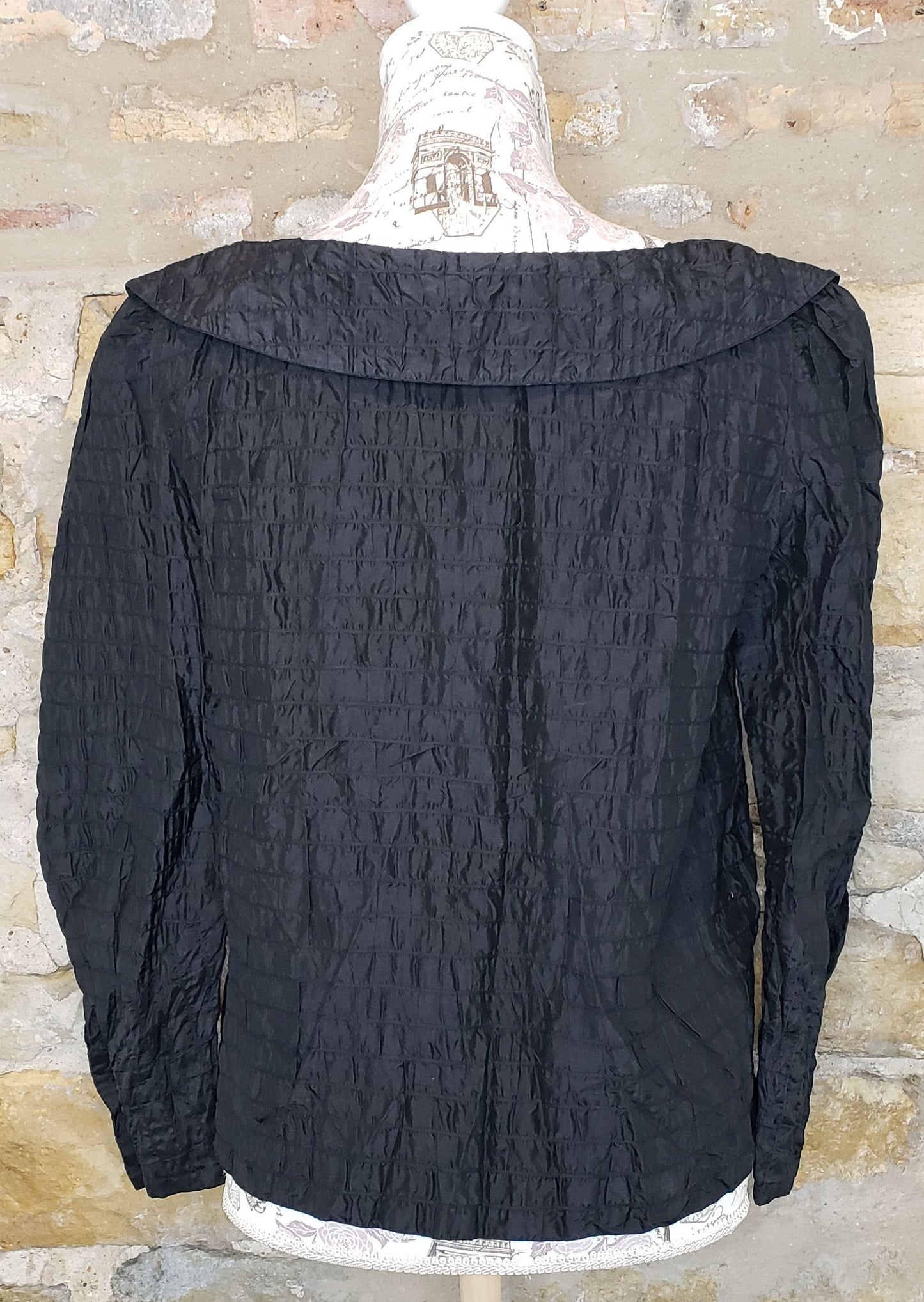 Christian Dior Black Bow Blouse Sz M
