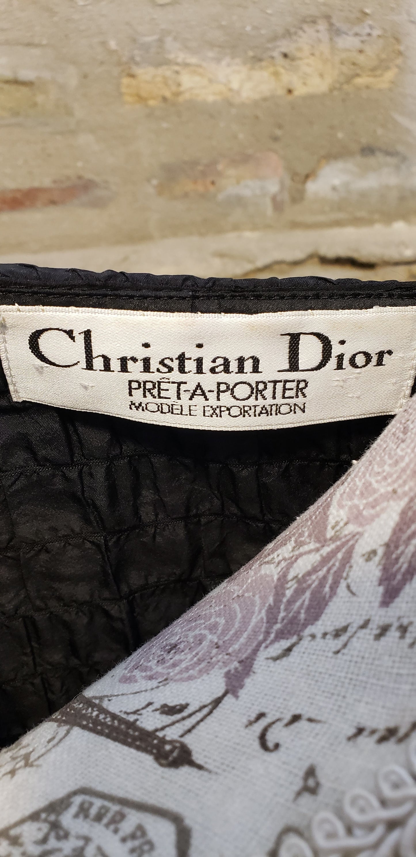 Christian Dior Black Bow Blouse Sz M