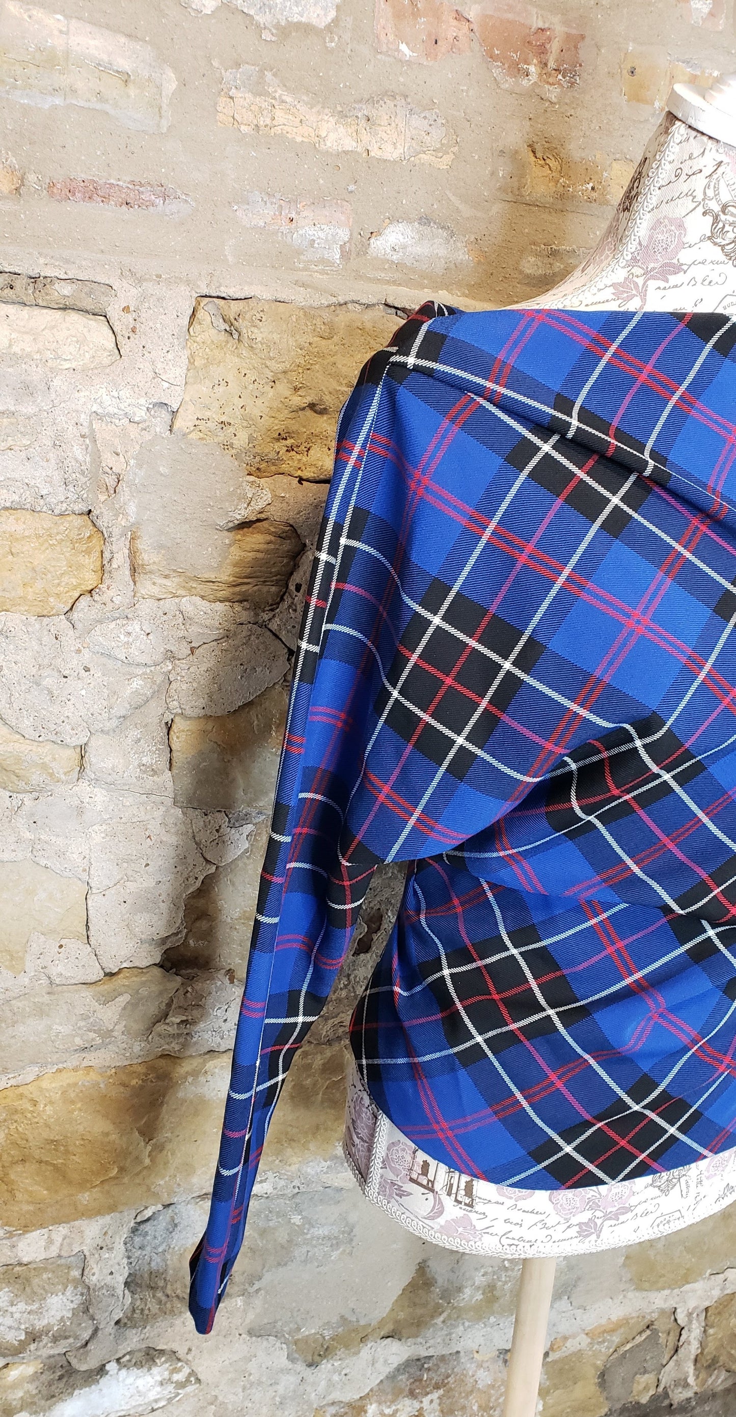 Zara Blue Plaid Sz M