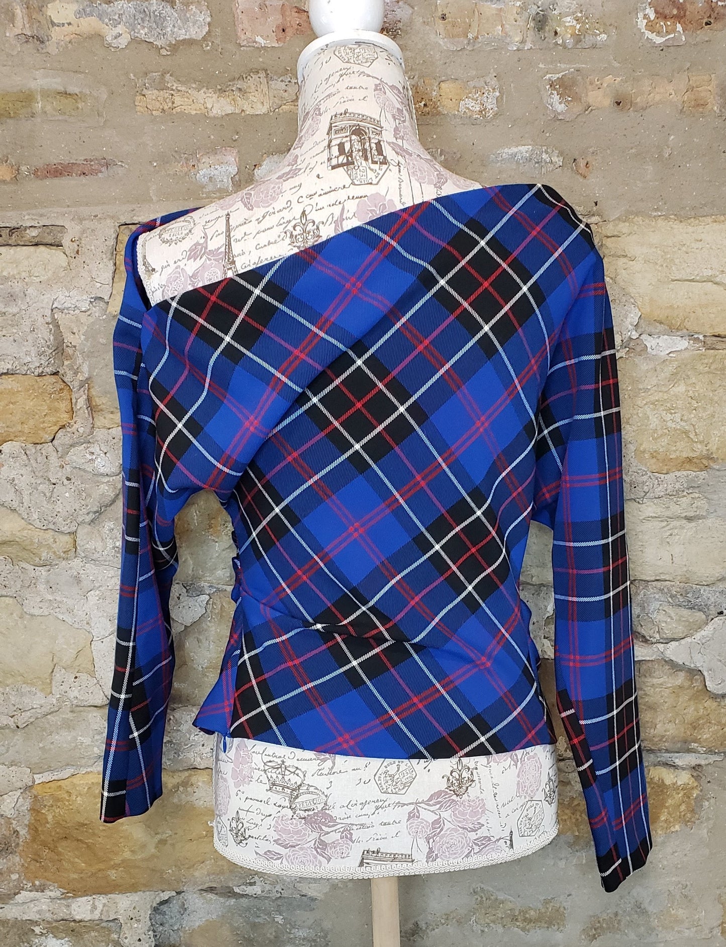 Zara Blue Plaid Sz M