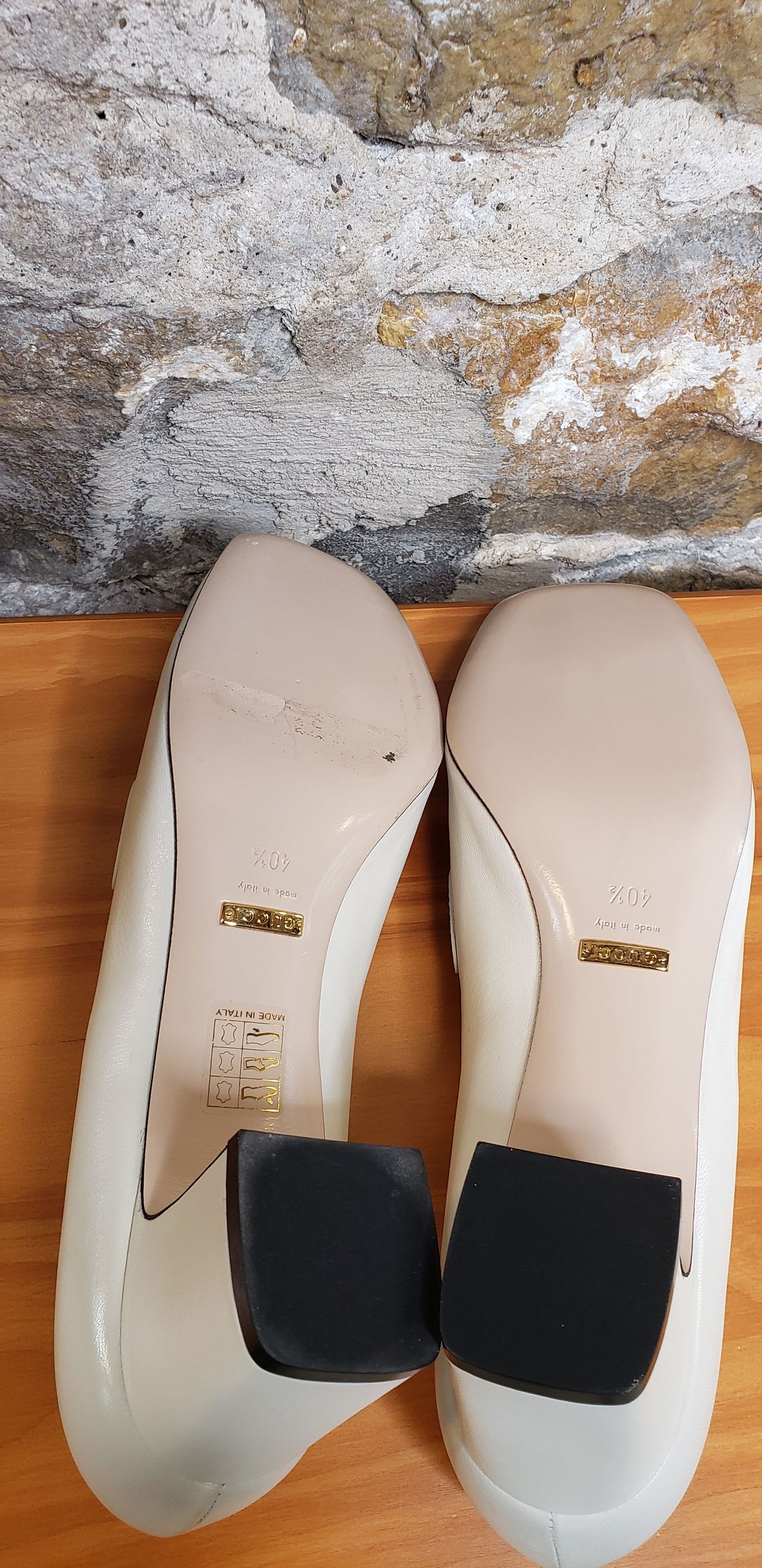 Gucci Zumi Mid-Heel Loafers Sz 40 1/2 US 10.5