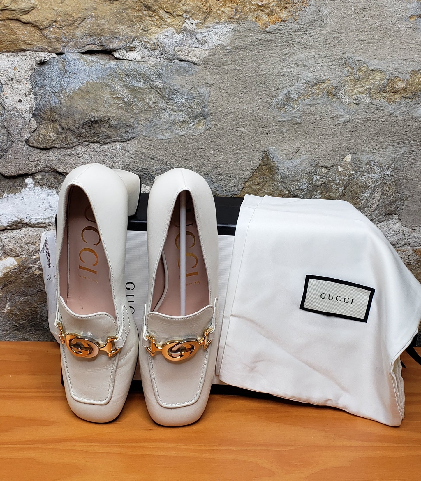 Gucci Zumi Mid-Heel Loafers Sz 40 1/2 US 10.5
