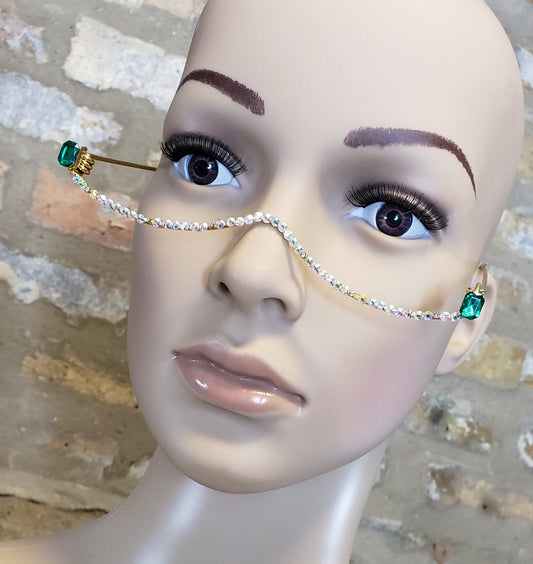 Luxury Fashion Diamond Sunnies (Green)