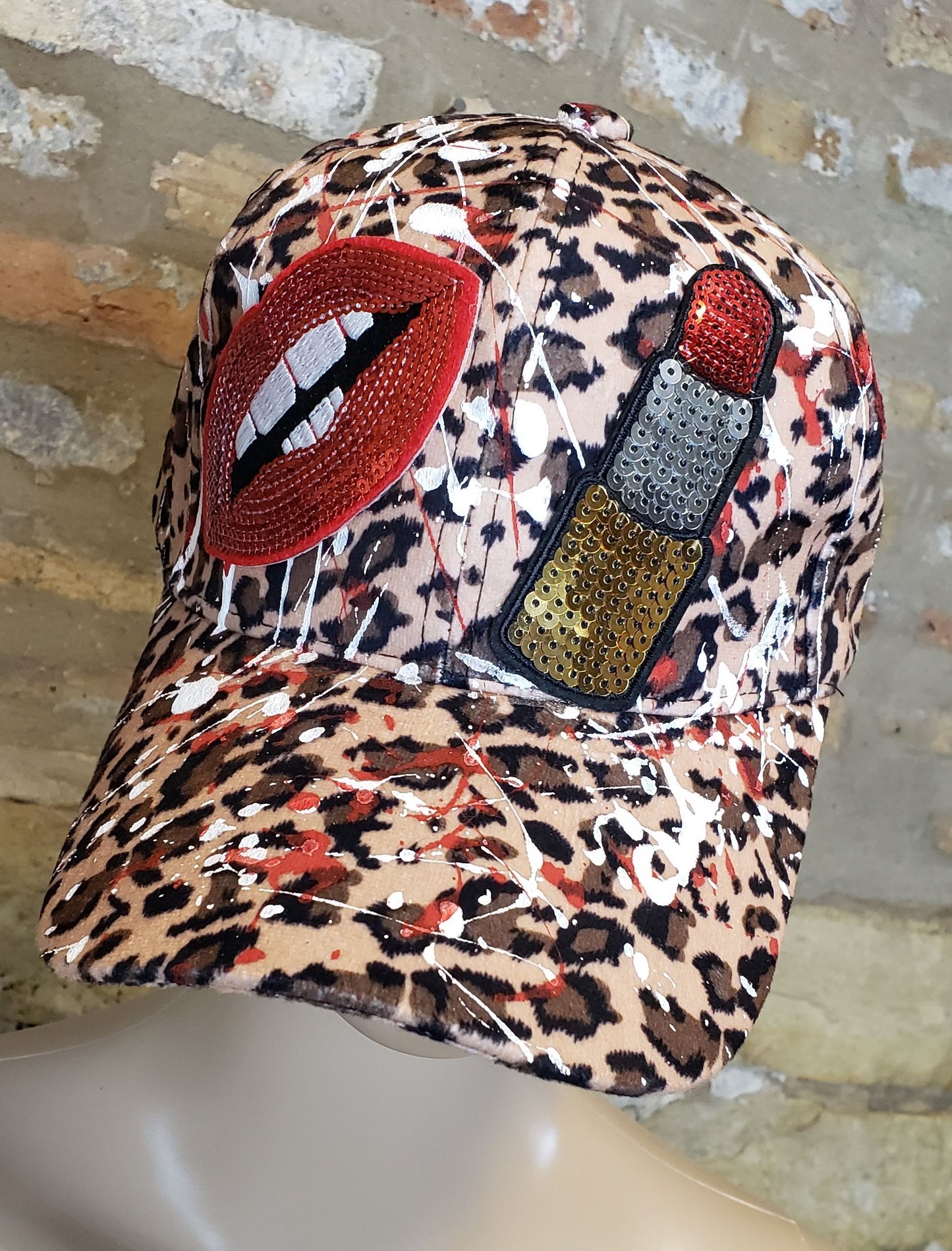 Custom Kiss Animal Print Cap