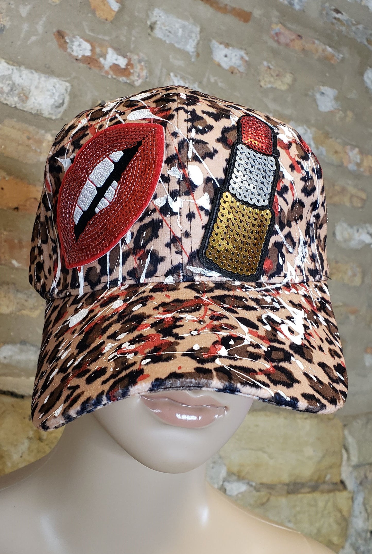 Custom Kiss Animal Print Cap