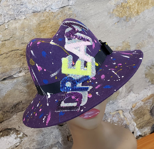 Custom Dream Paint Splatter Fedora