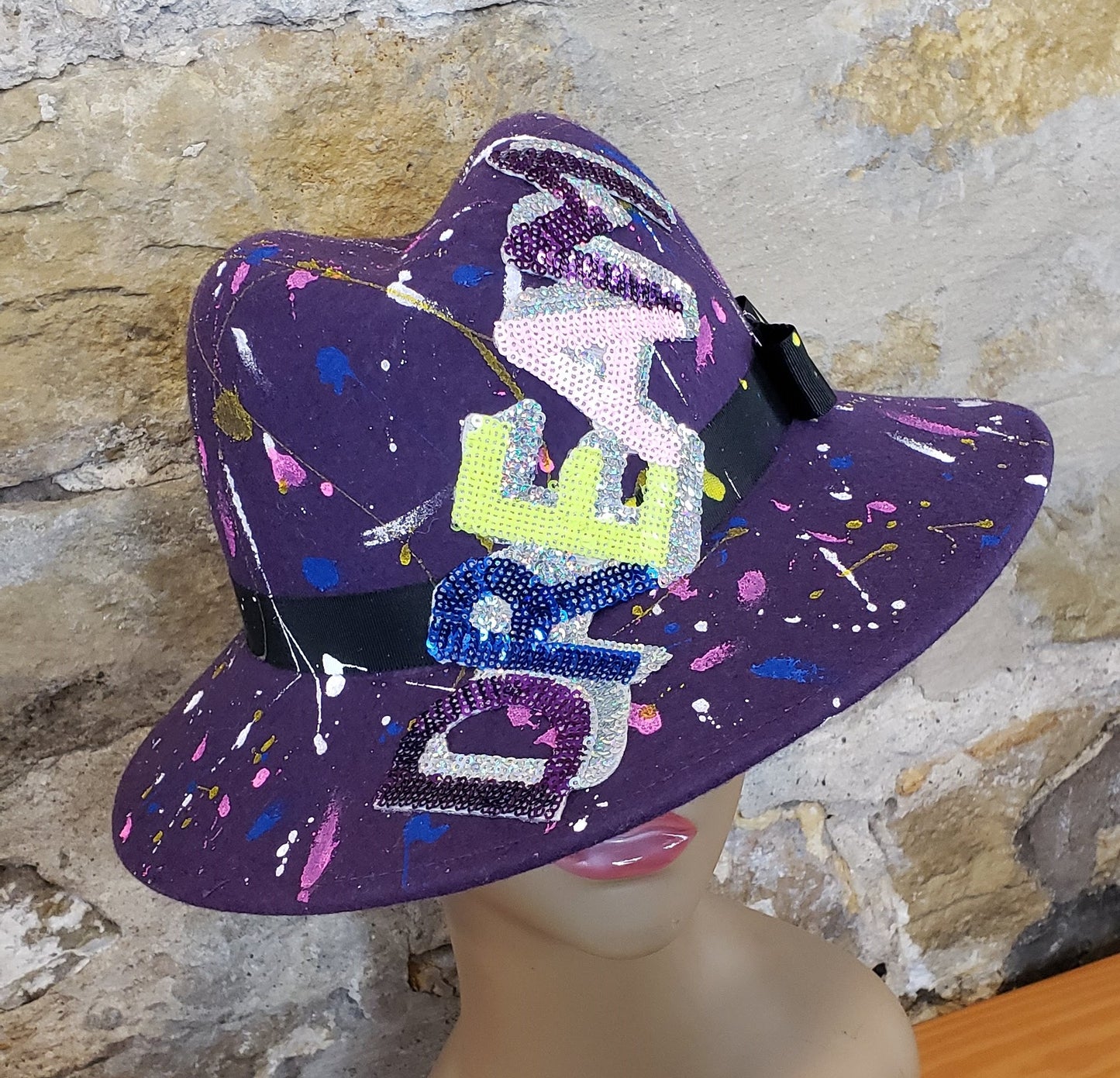 Custom Dream Paint Splatter Fedora