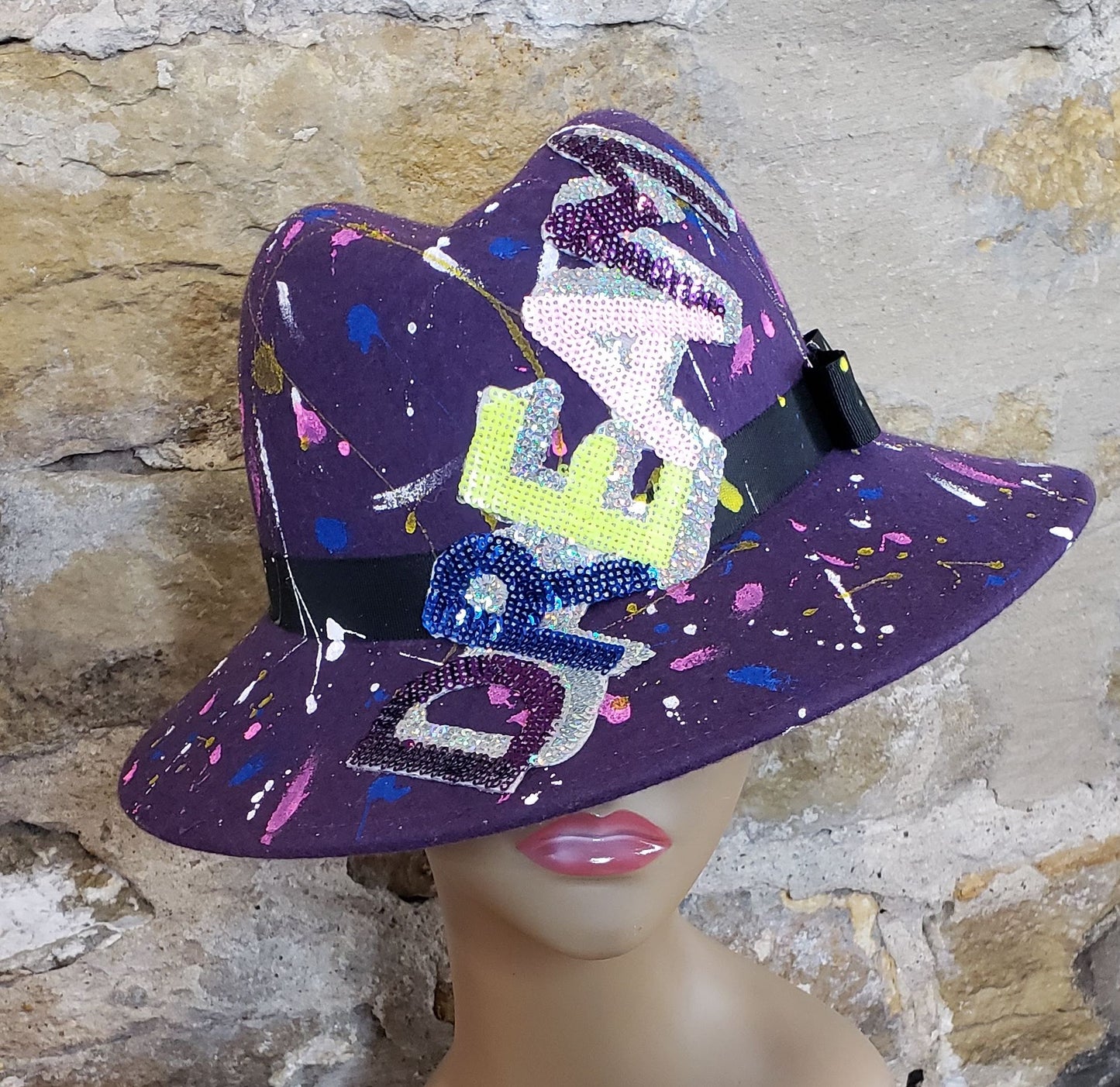 Custom Dream Paint Splatter Fedora