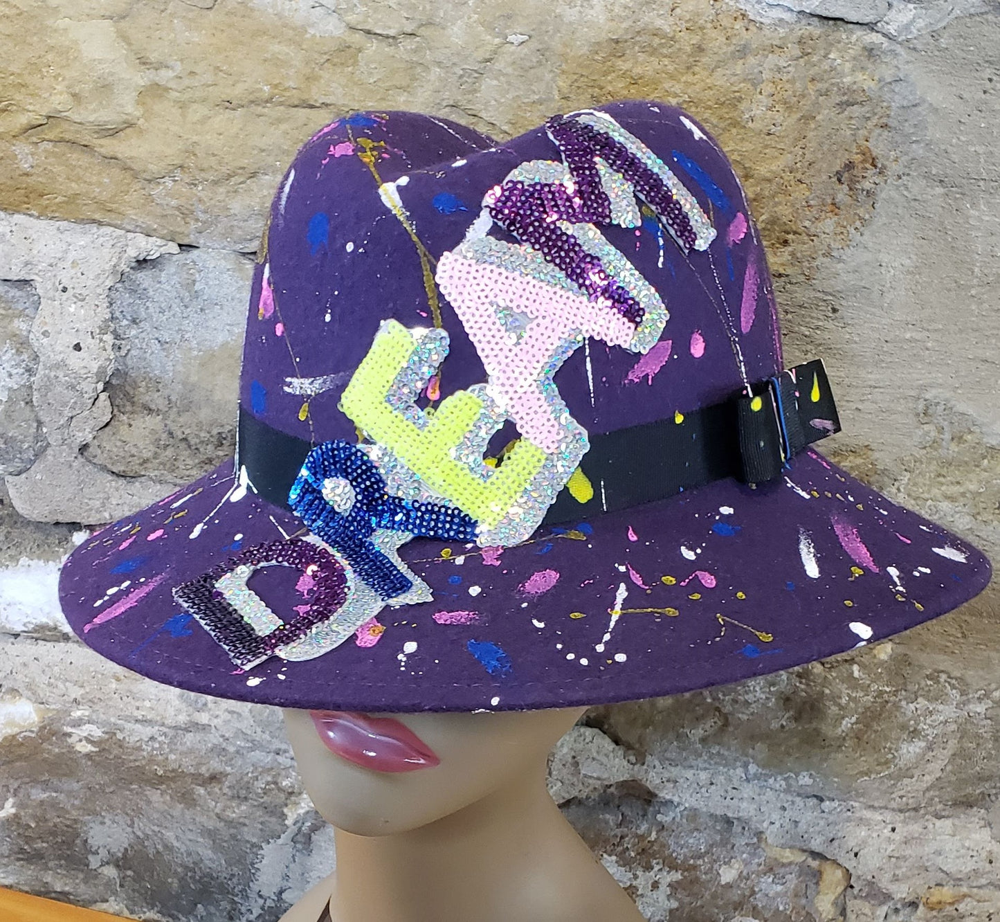 Custom Dream Paint Splatter Fedora