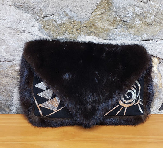 Vintage Mink Clutch Purse