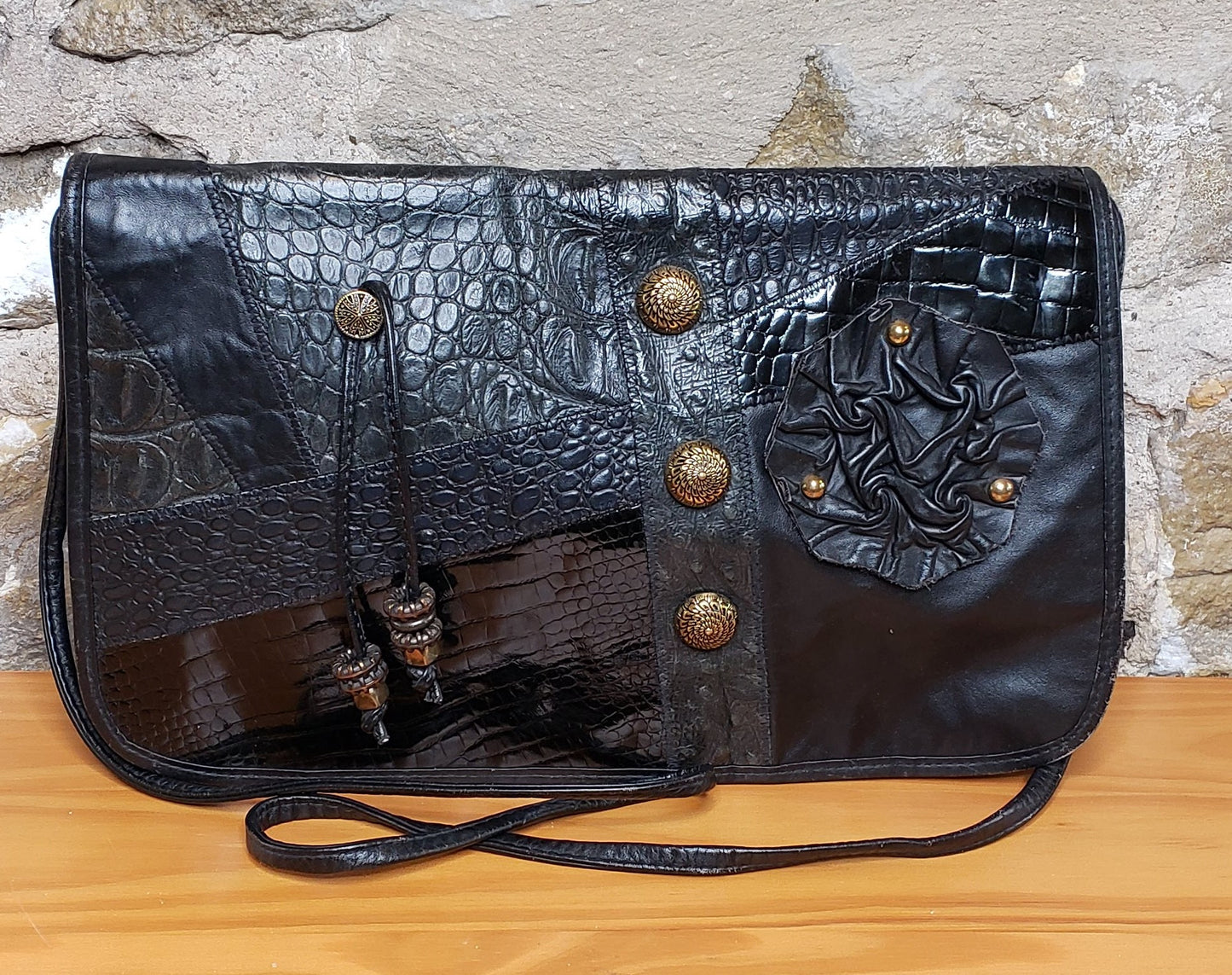 Vintage Black and Gold Clutch