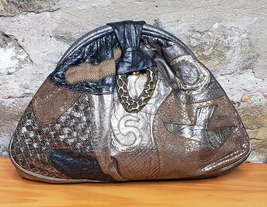 Sharif Vintage Pewter Clutch