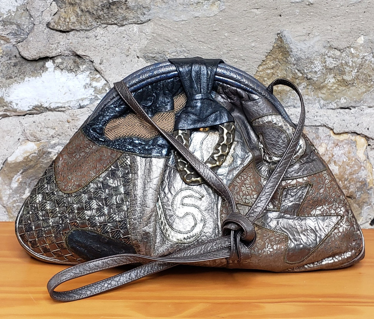 Sharif Vintage Pewter Clutch