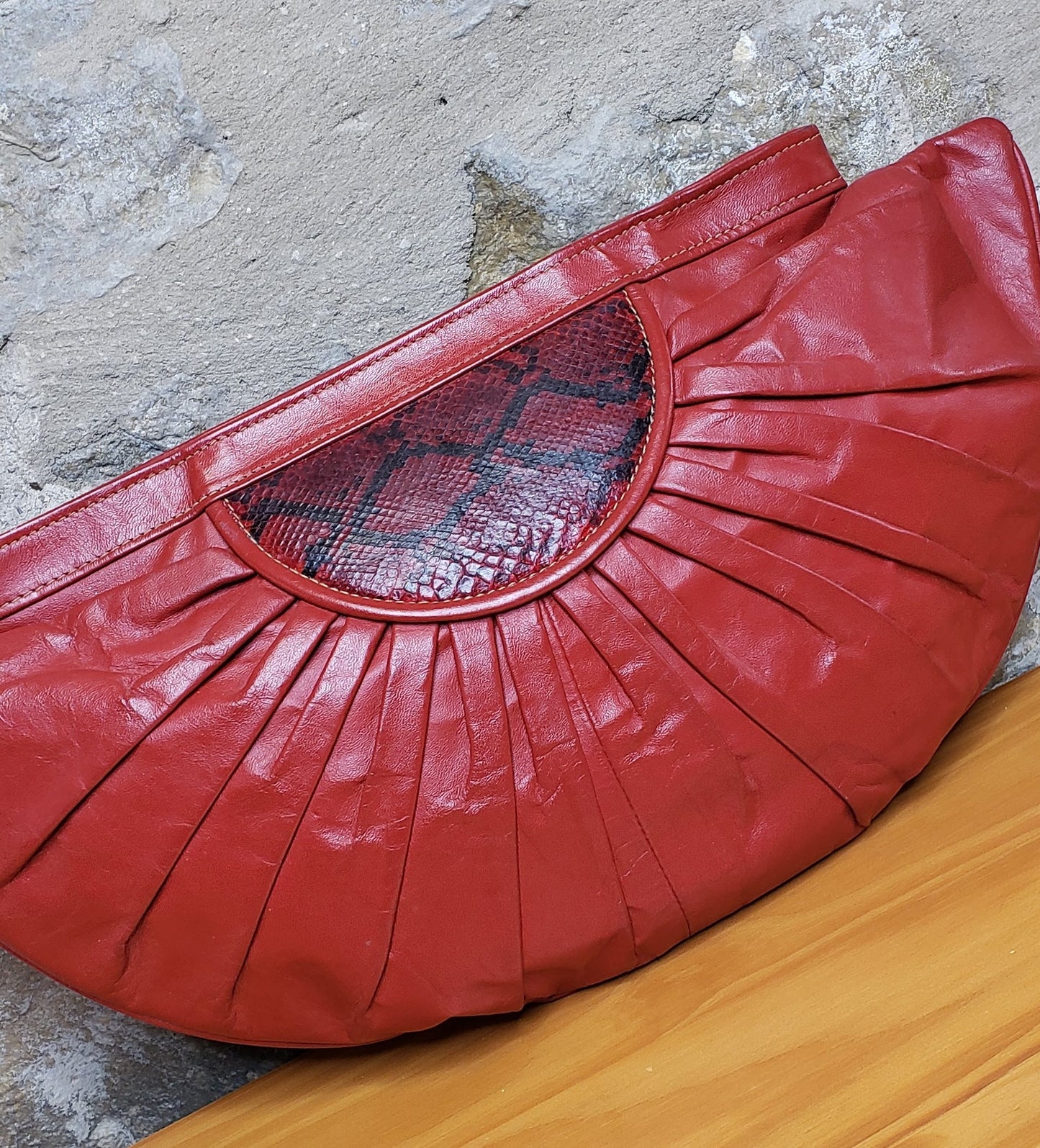 Vintage Red Leather Purse
