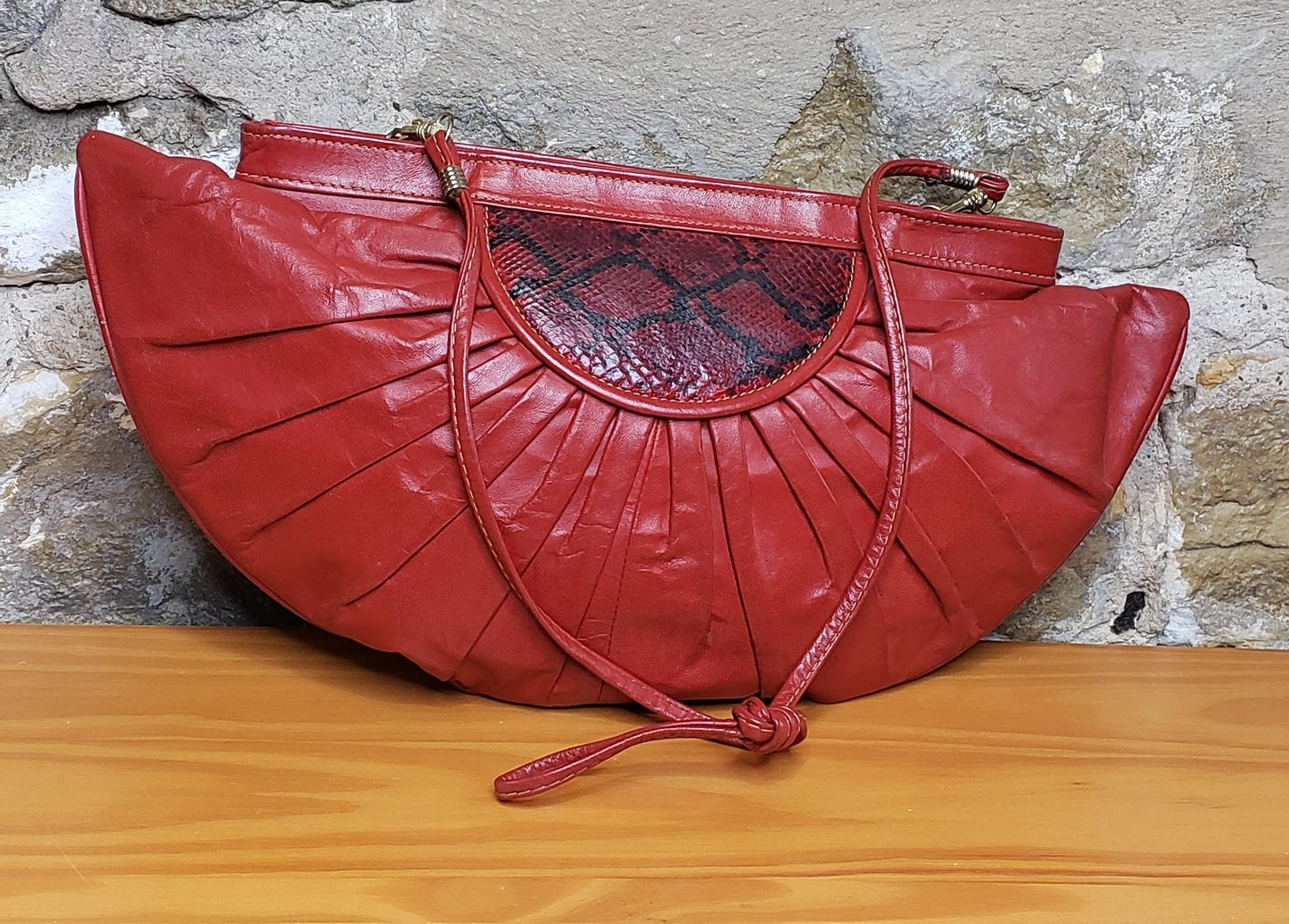 Vintage Red Leather Purse