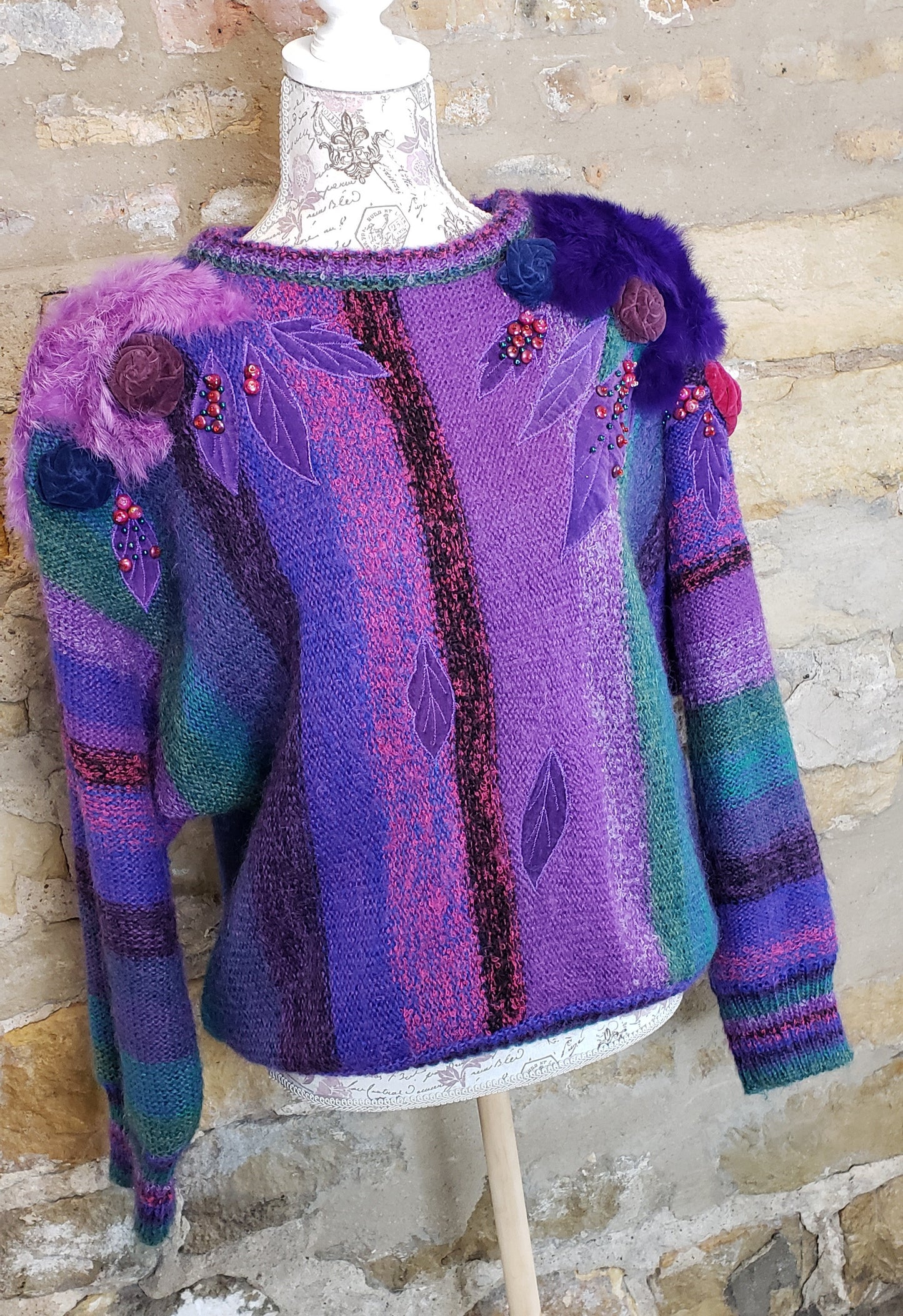 Mariea Kim Multi-Color Vintage Sweater Sz M