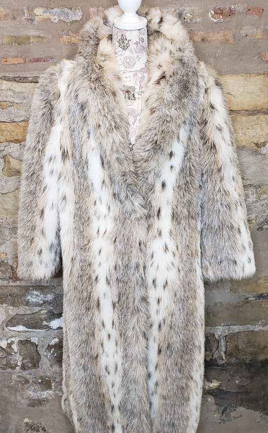 Donnybrook Faux Fur Animal Print Coat Sz L
