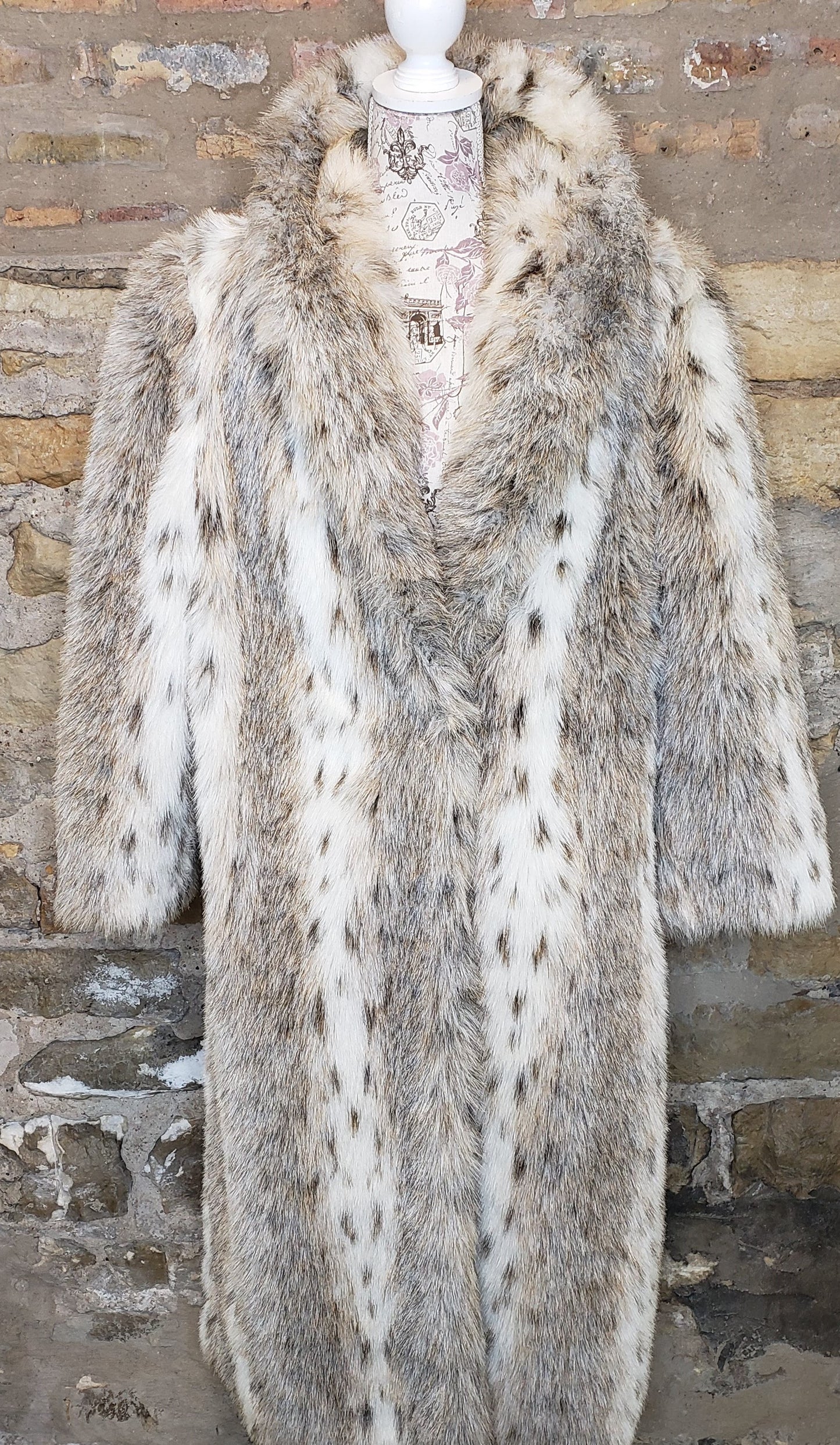 Donnybrook Faux Fur Animal Print Coat Sz L
