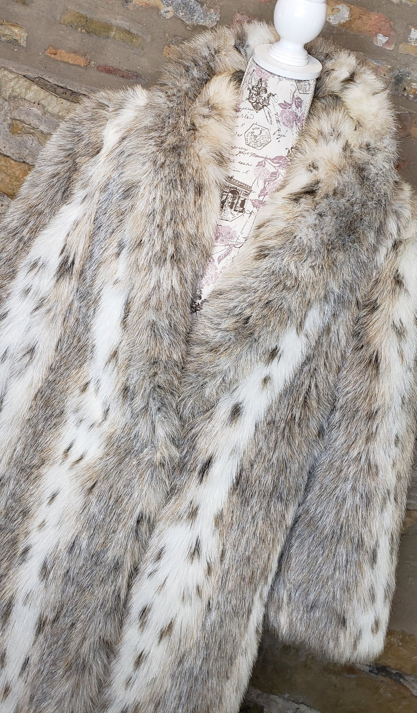 Donnybrook Faux Fur Animal Print Coat Sz L