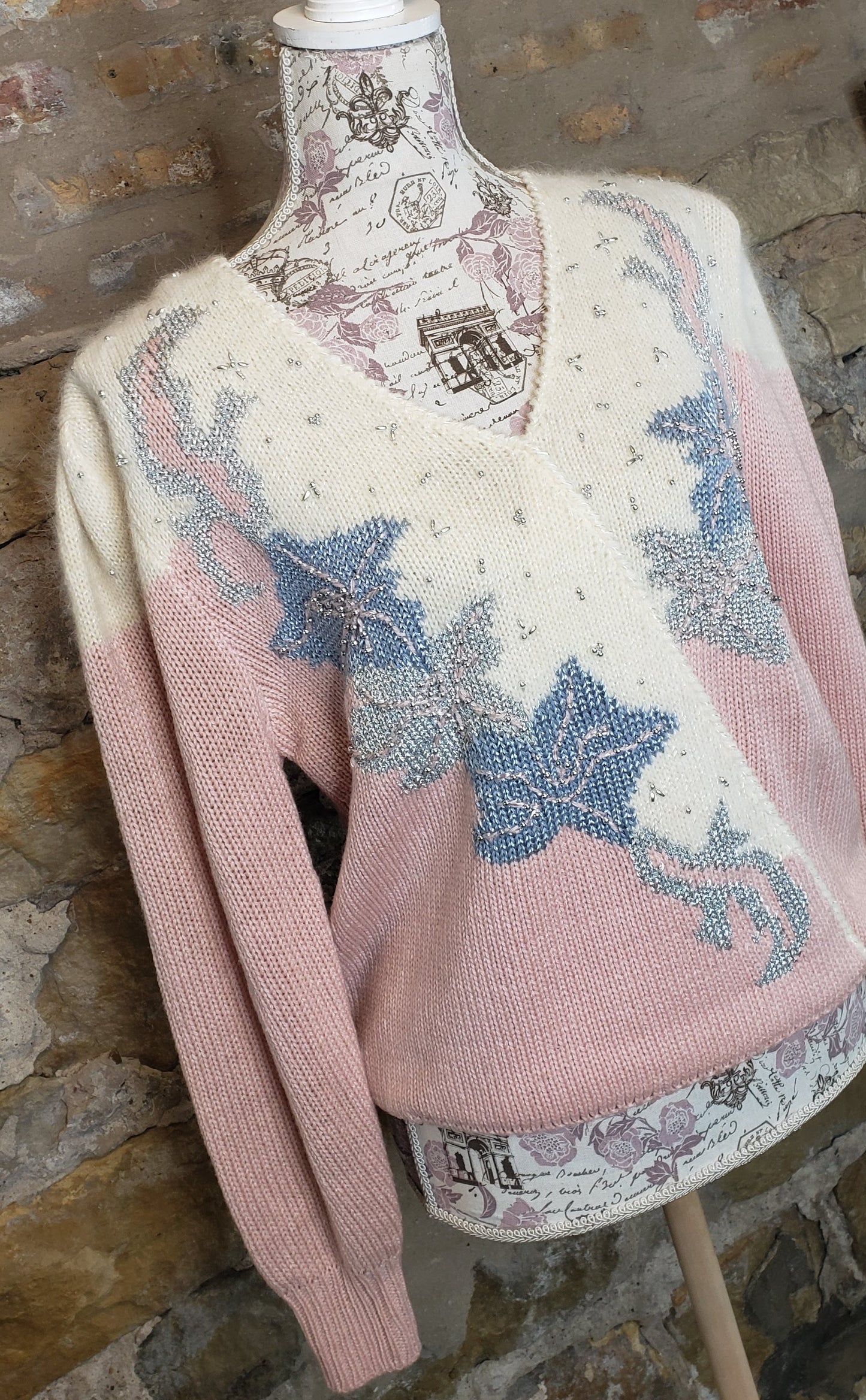 Dana Scott Pink Vintage Sweater Sz L