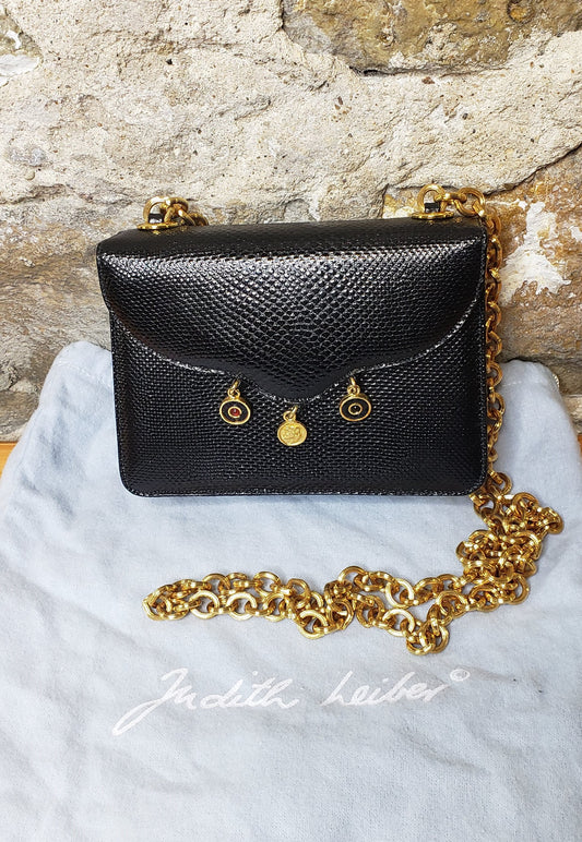 Judith Lieber Black Mini Crossbody Bag