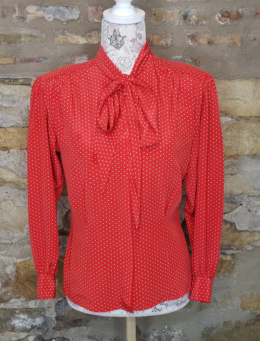 Evan Picone Petites Pussy-bow Blouse Sz 2