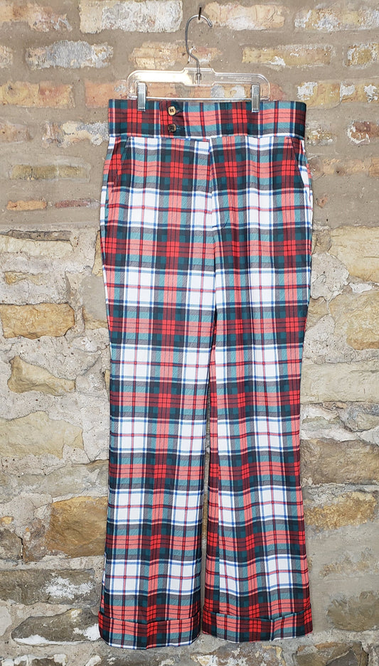 Vintage Multi-Color Plaid Pants Sz XS/S