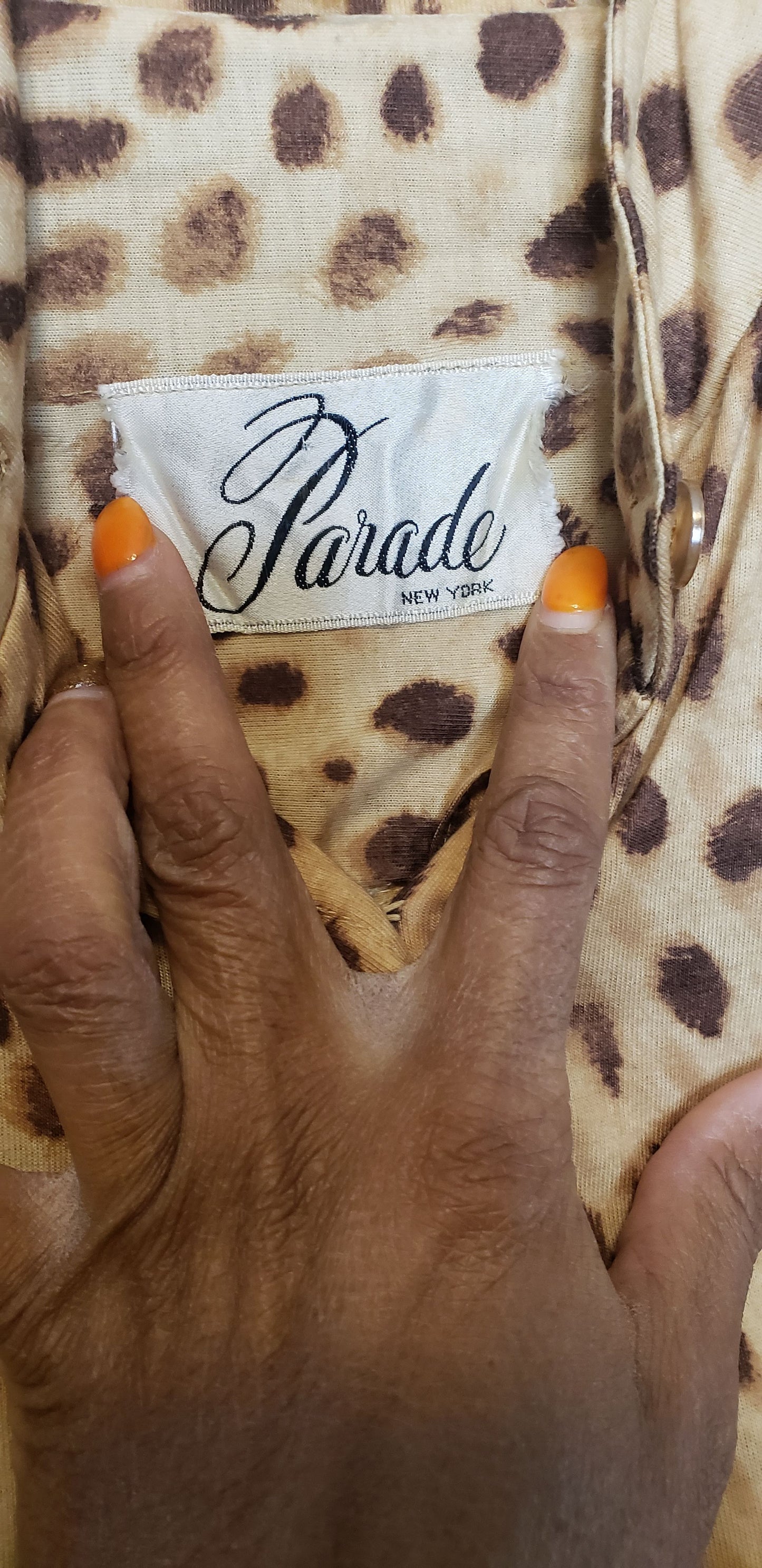 Parade Vintage Animal Print Jumpsuit Sz 10