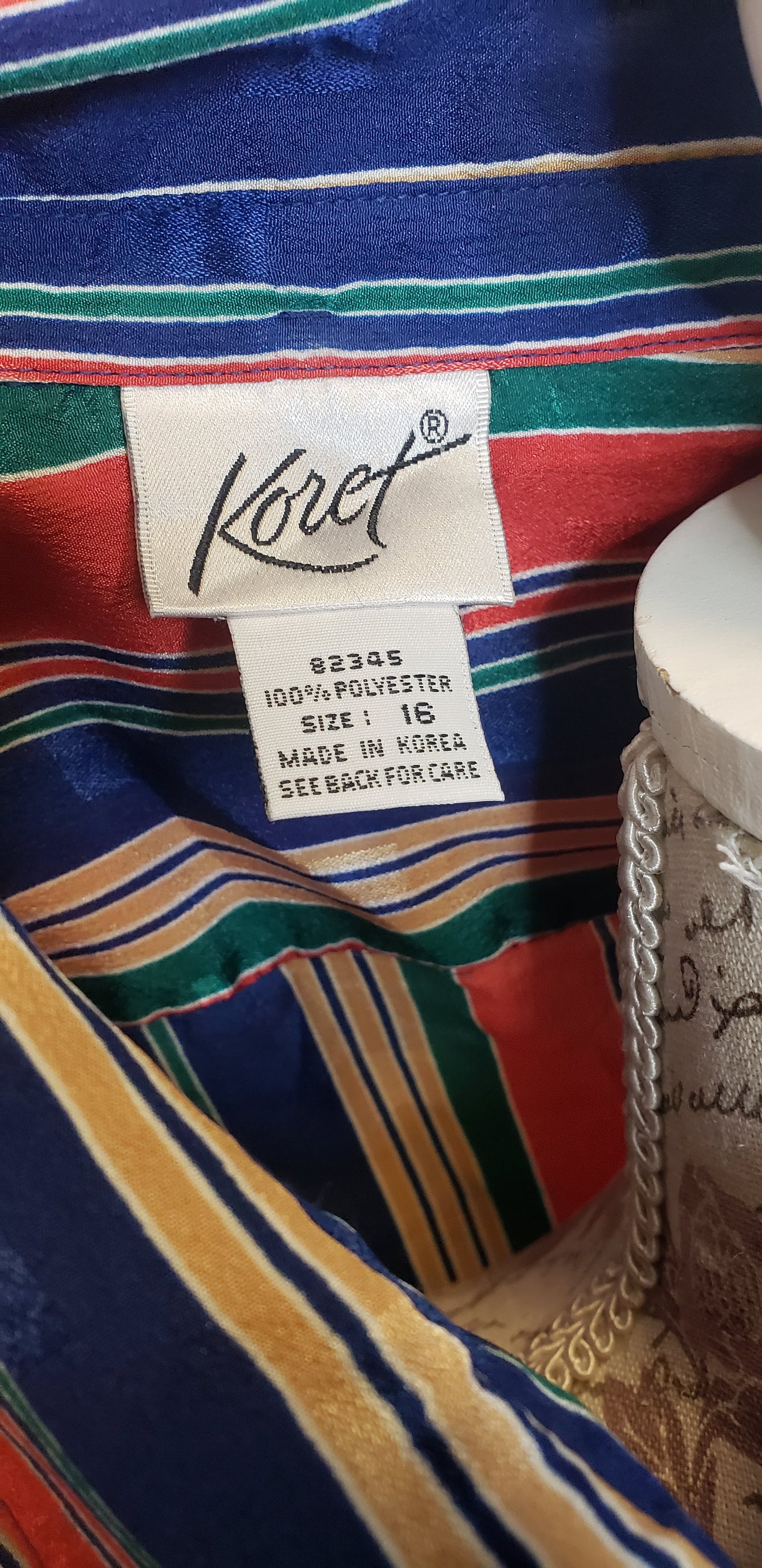 Koret Multi-Color Pussy-bow Blouse Sz 16