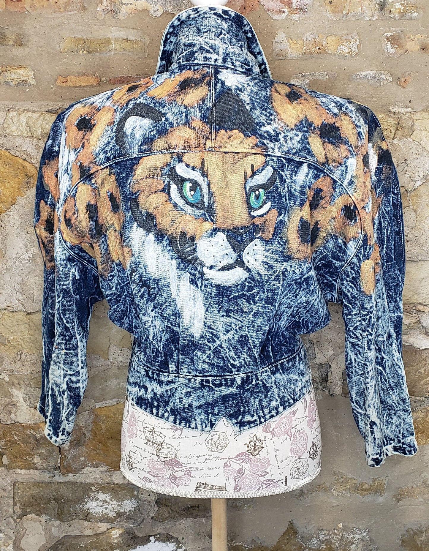 Vintage Custom Painted Denim Jacket Sz M