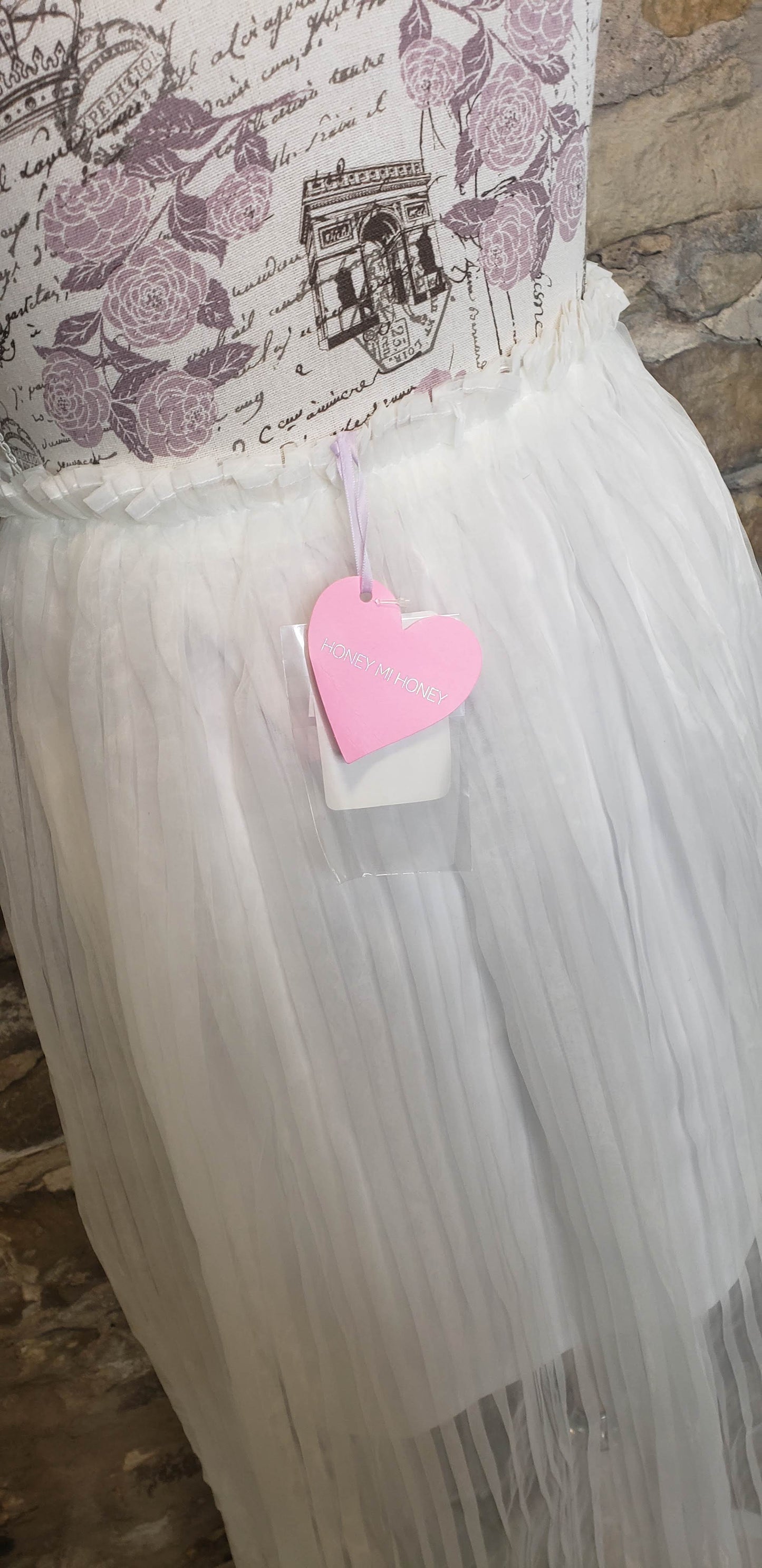 Sheer Pleated Skirt Sz S