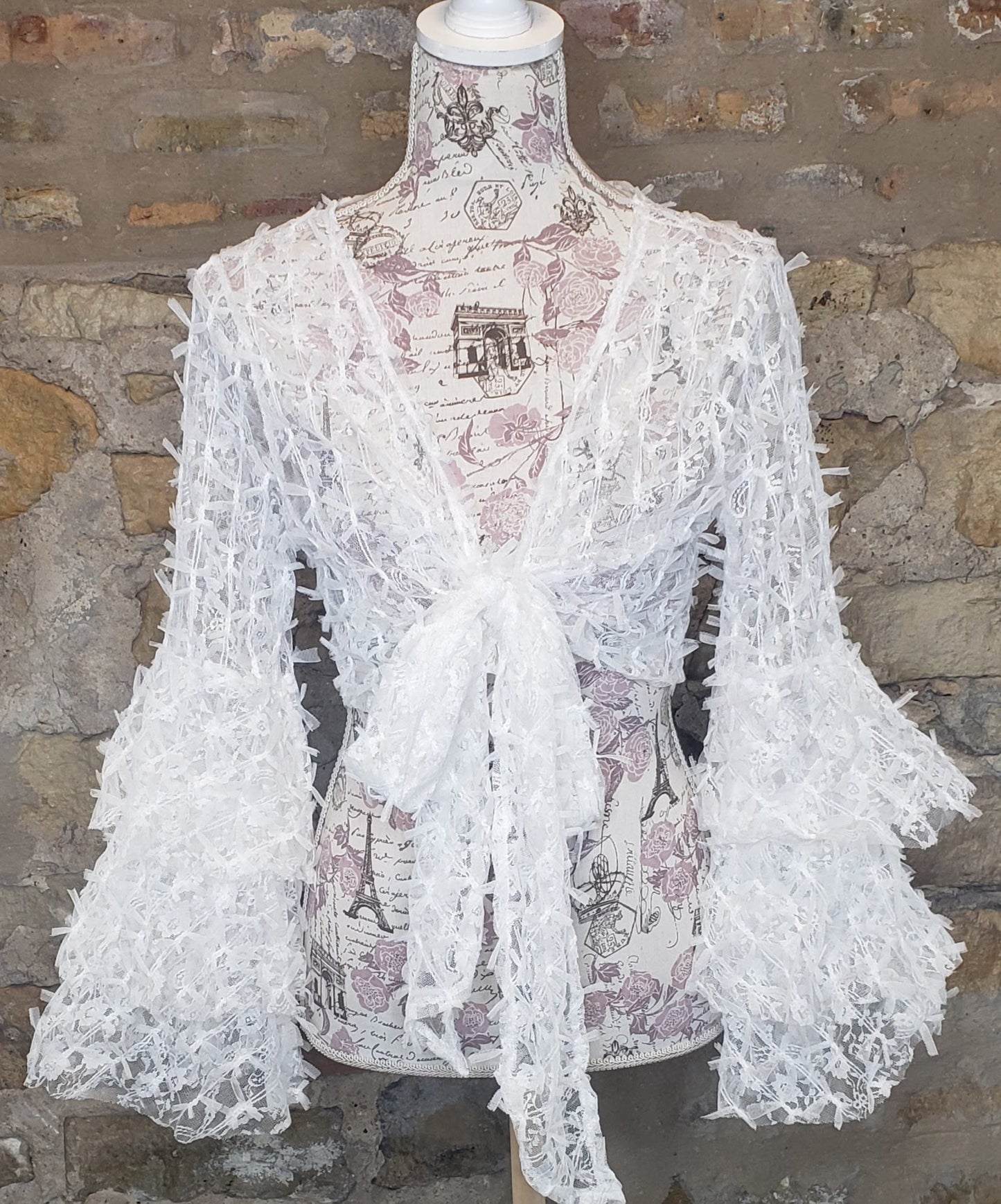 Lace Tie Top Sz S