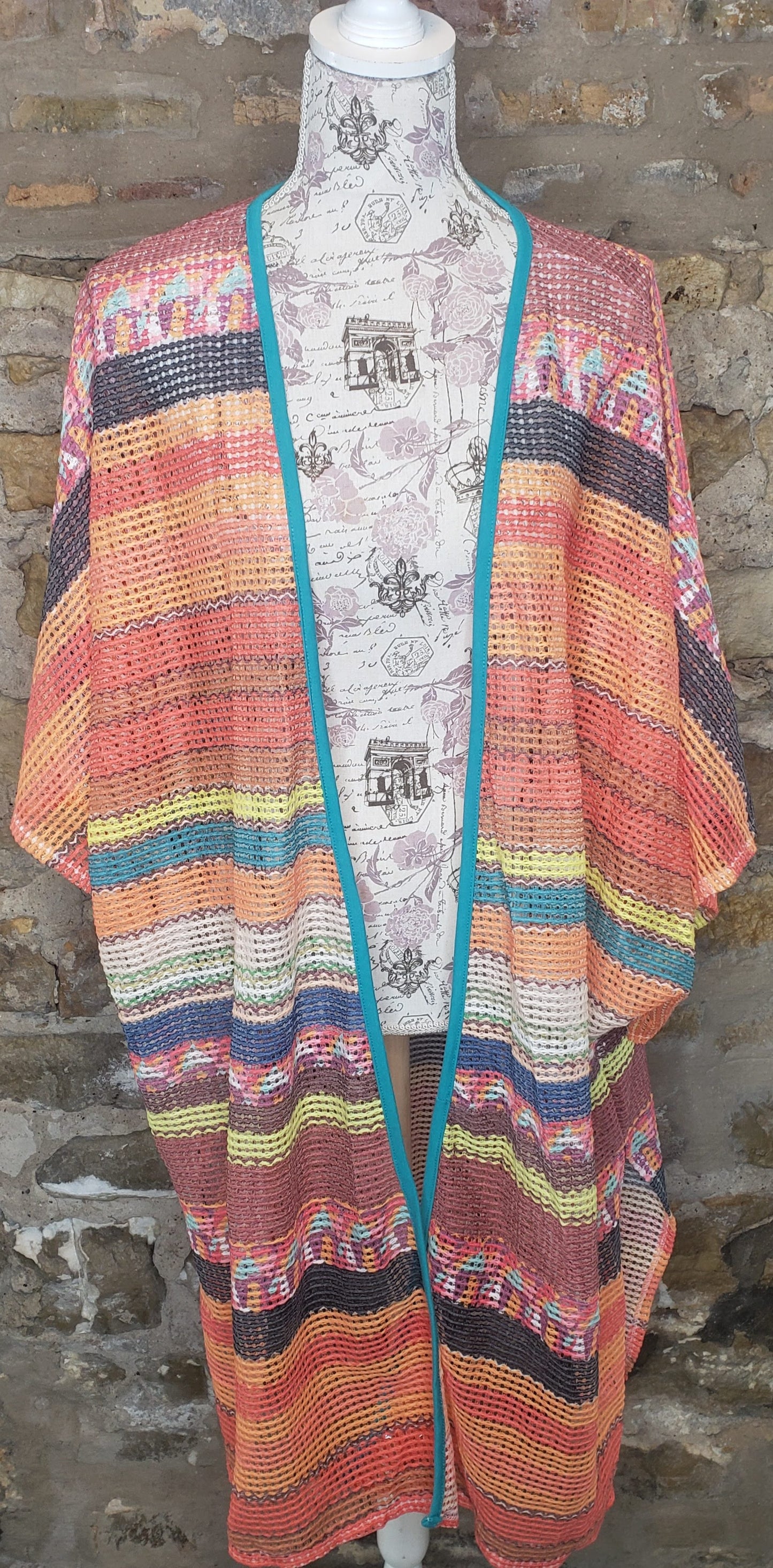 Multi-Color Mesh Duster Sz L