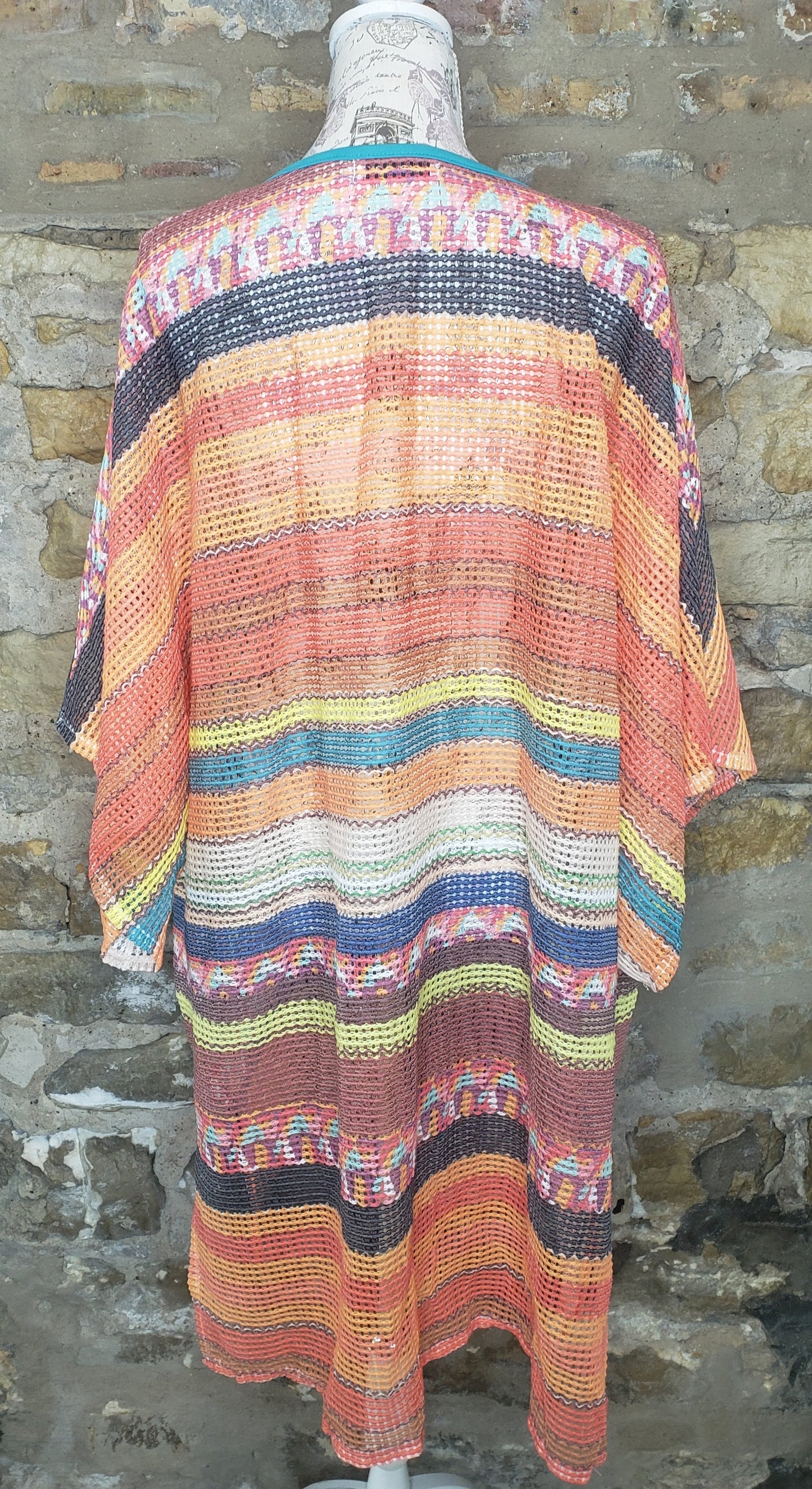 Multi-Color Mesh Duster Sz L