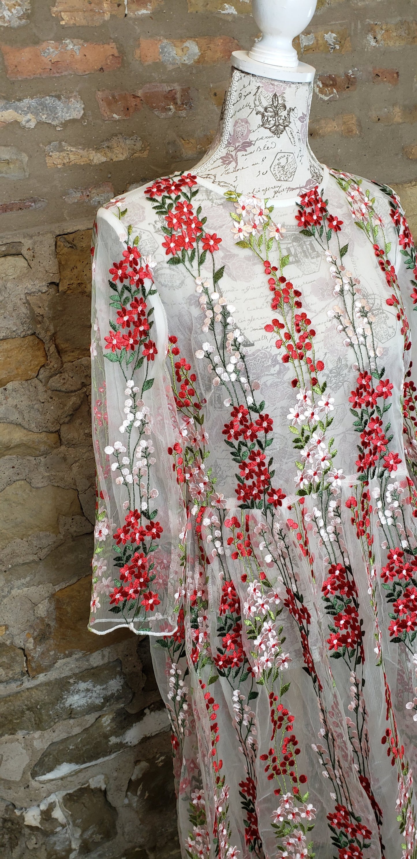 Sheer Floral Dress Sz XXL