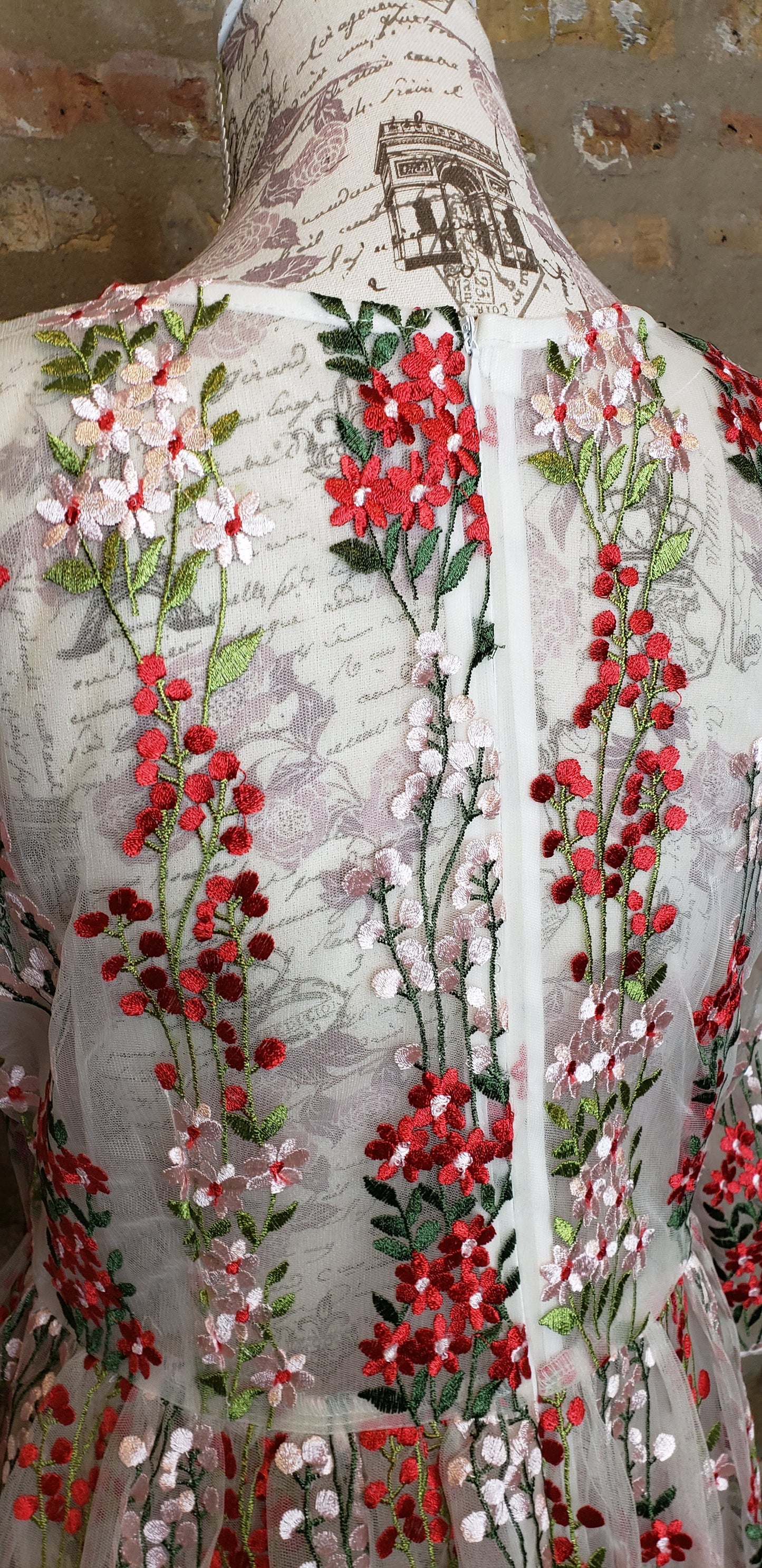 Sheer Floral Dress Sz XXL