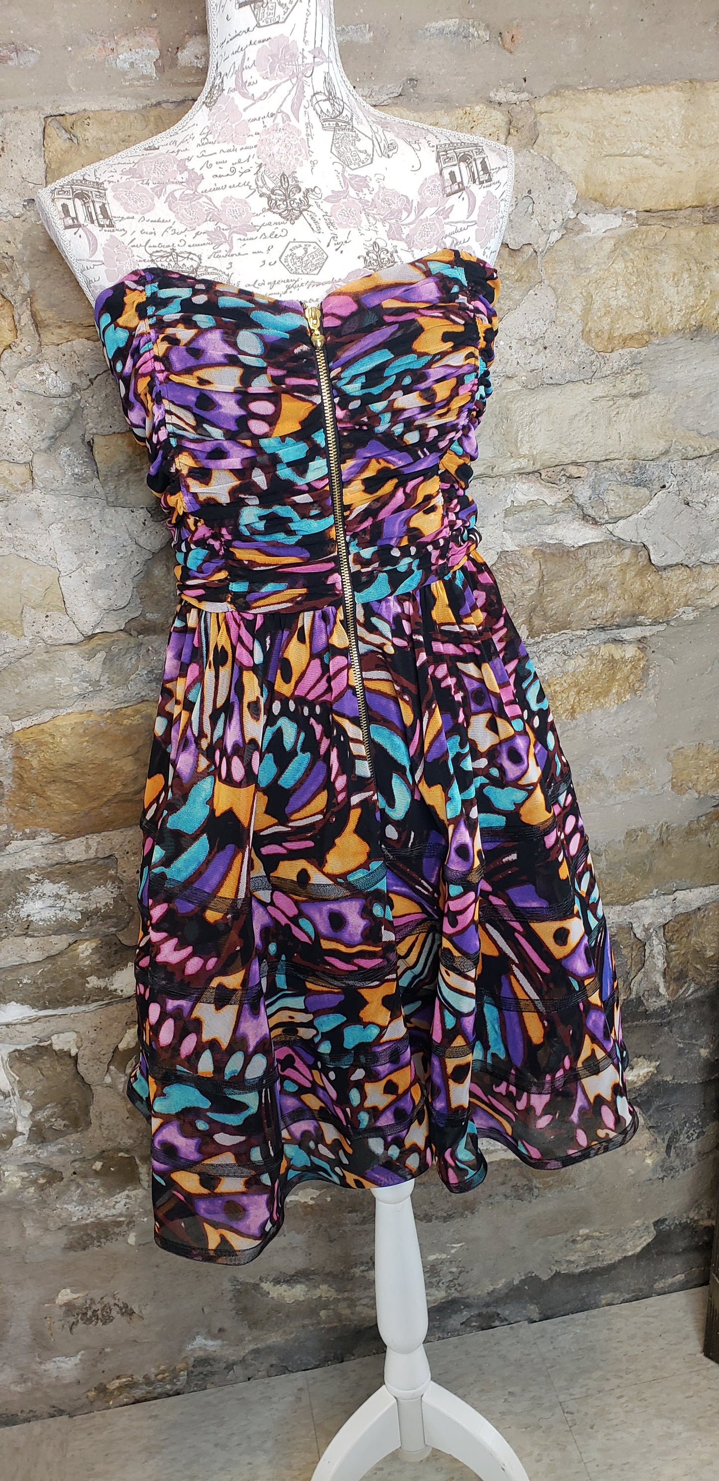 Betsey Johnson Multicolr Dress Sz L