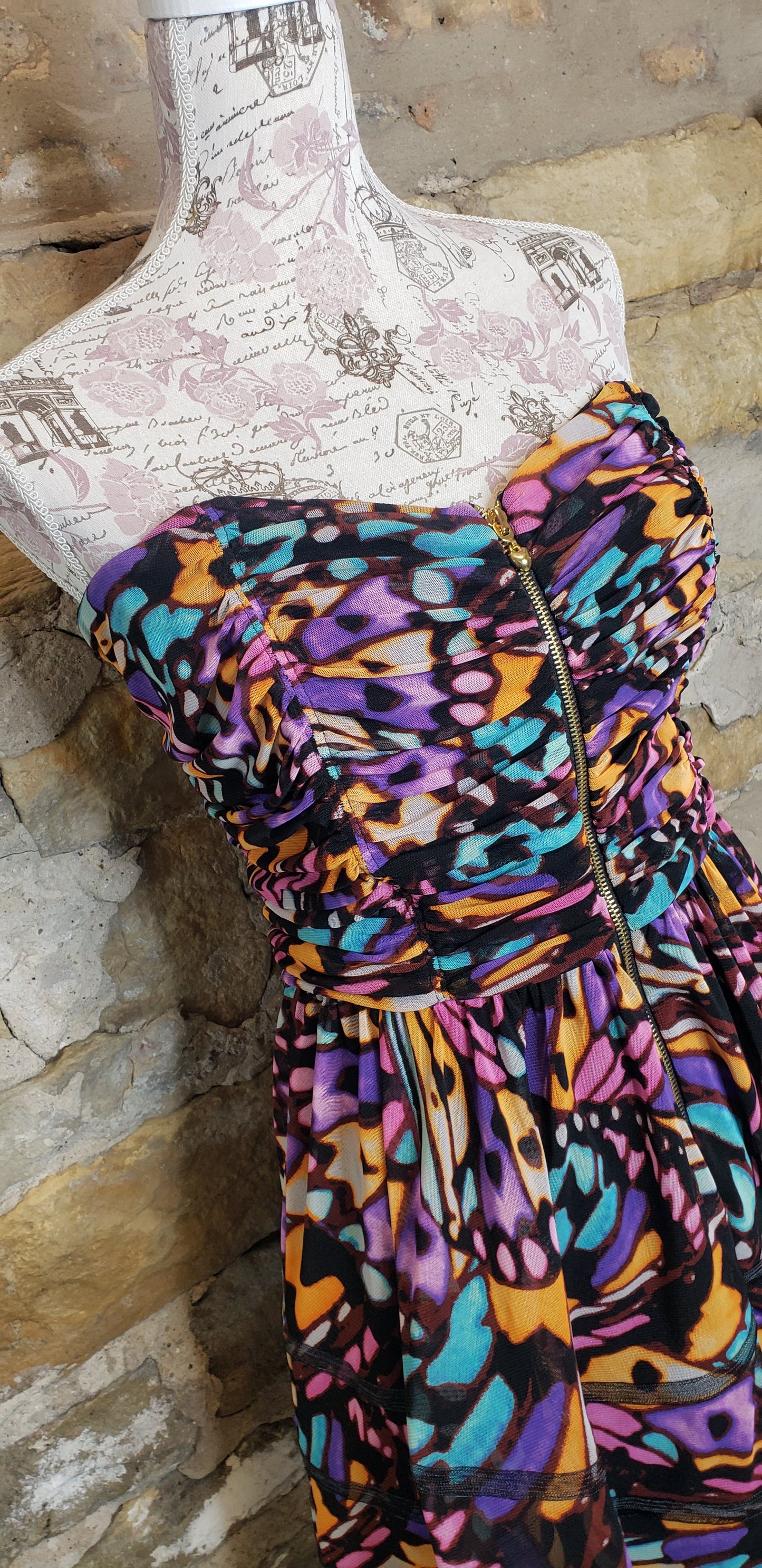 Betsey Johnson Multicolr Dress Sz L