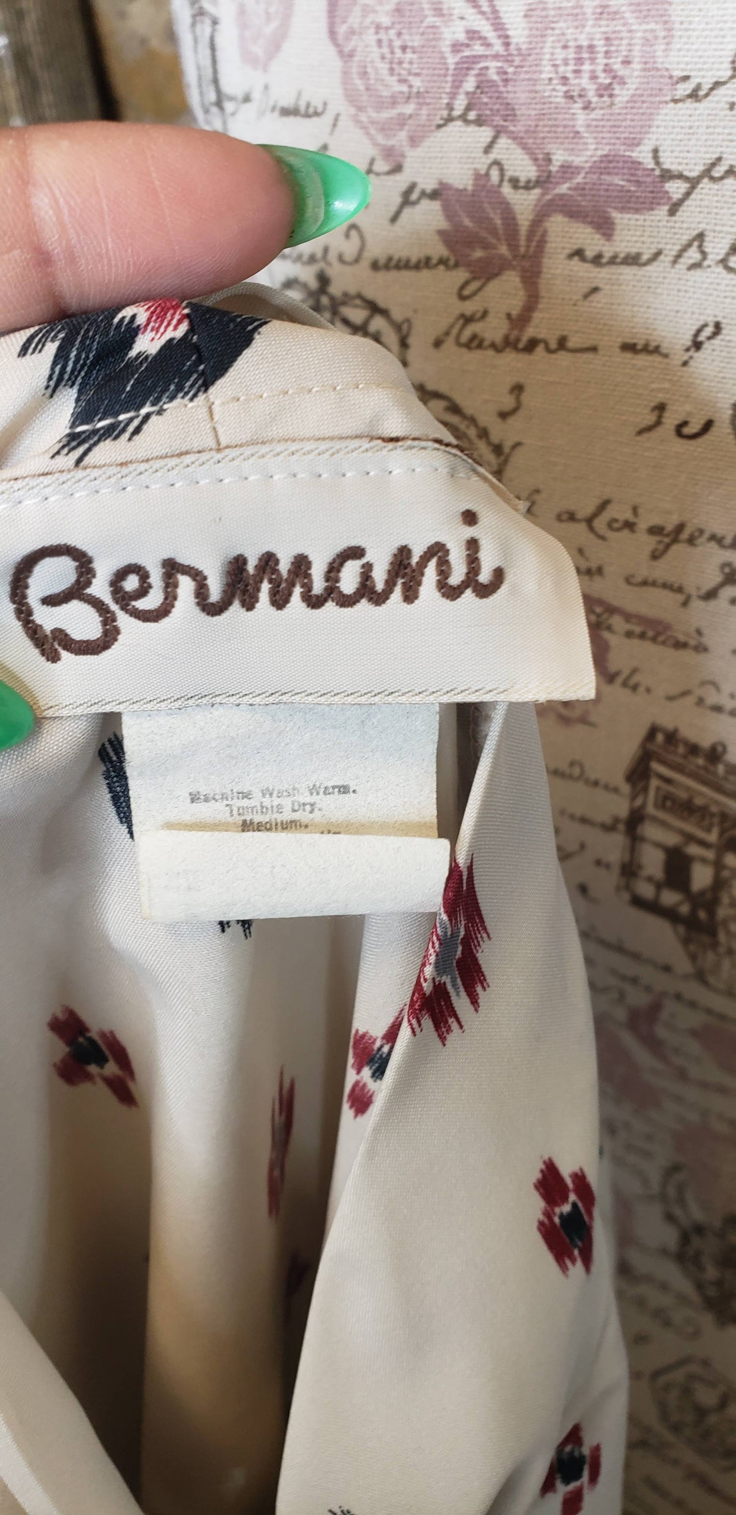Bermani Vintage Pussybow Blouse Sz 8