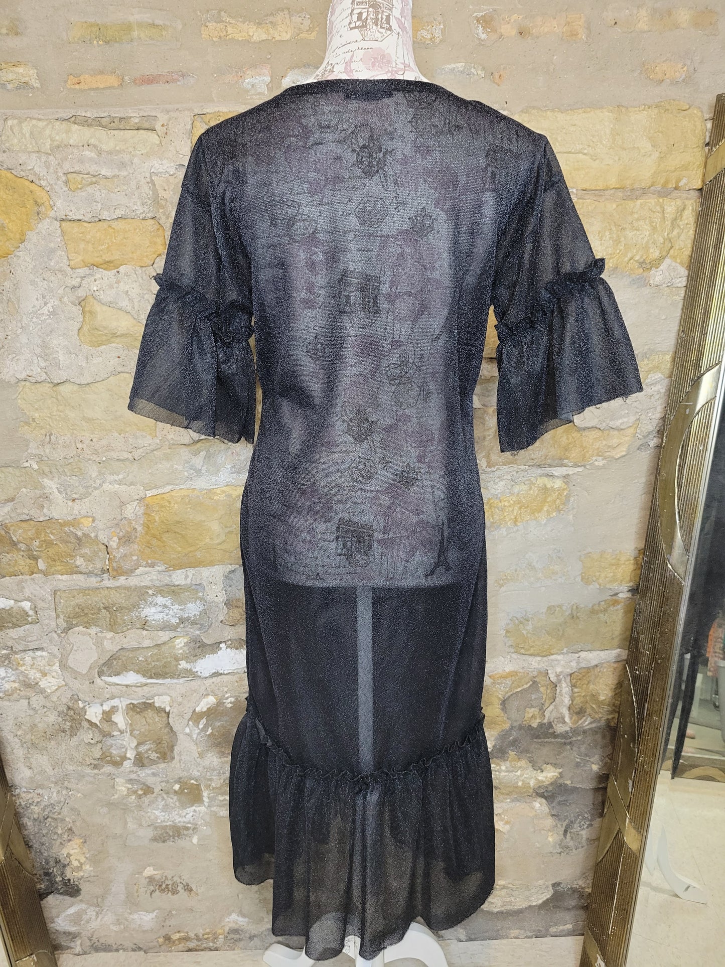 I Am Red With Love Black Dress Sz XS/S