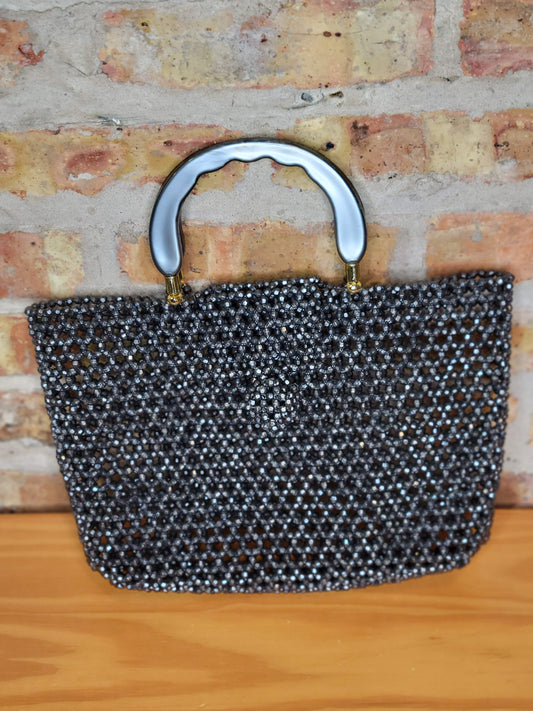 Vintage Steel Gray Mesh Bag