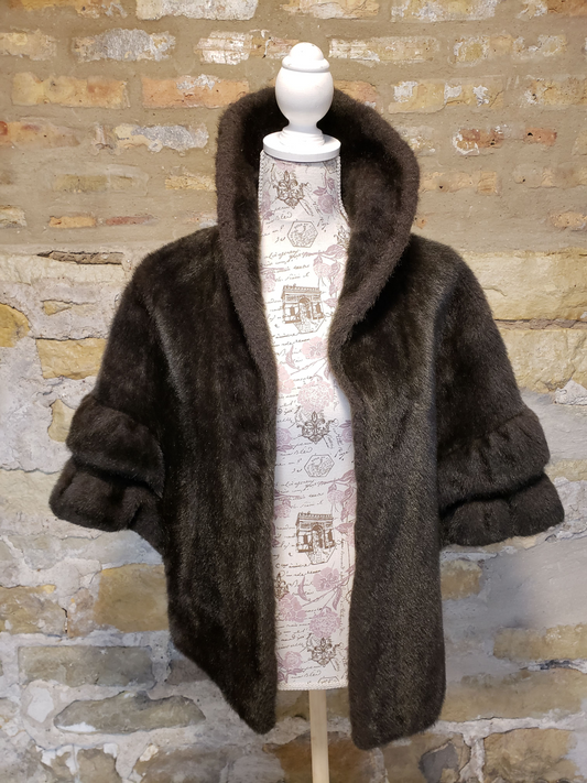 Furs By Vares Brown Vintage Faux Fur Stole Sz OS