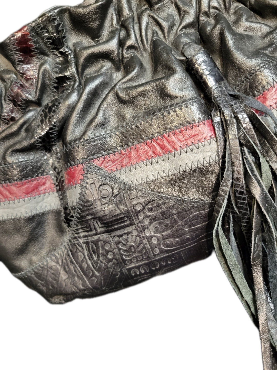 Vintage Leather Tassle Purse