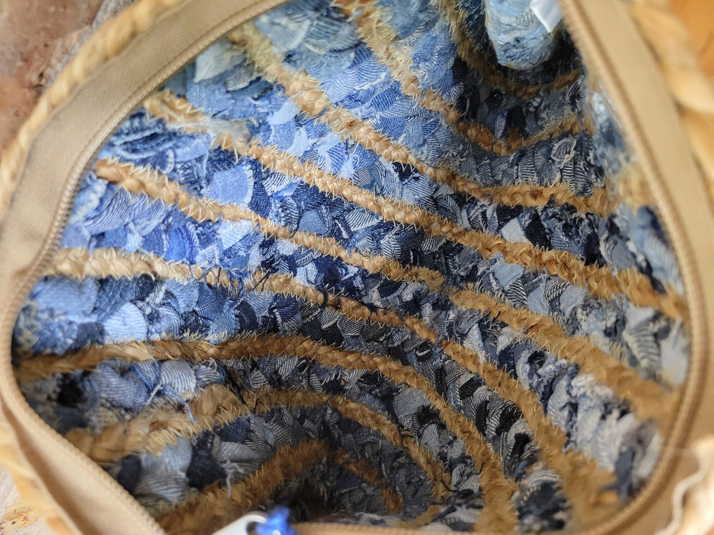 Denim & Jute Clutch Purse